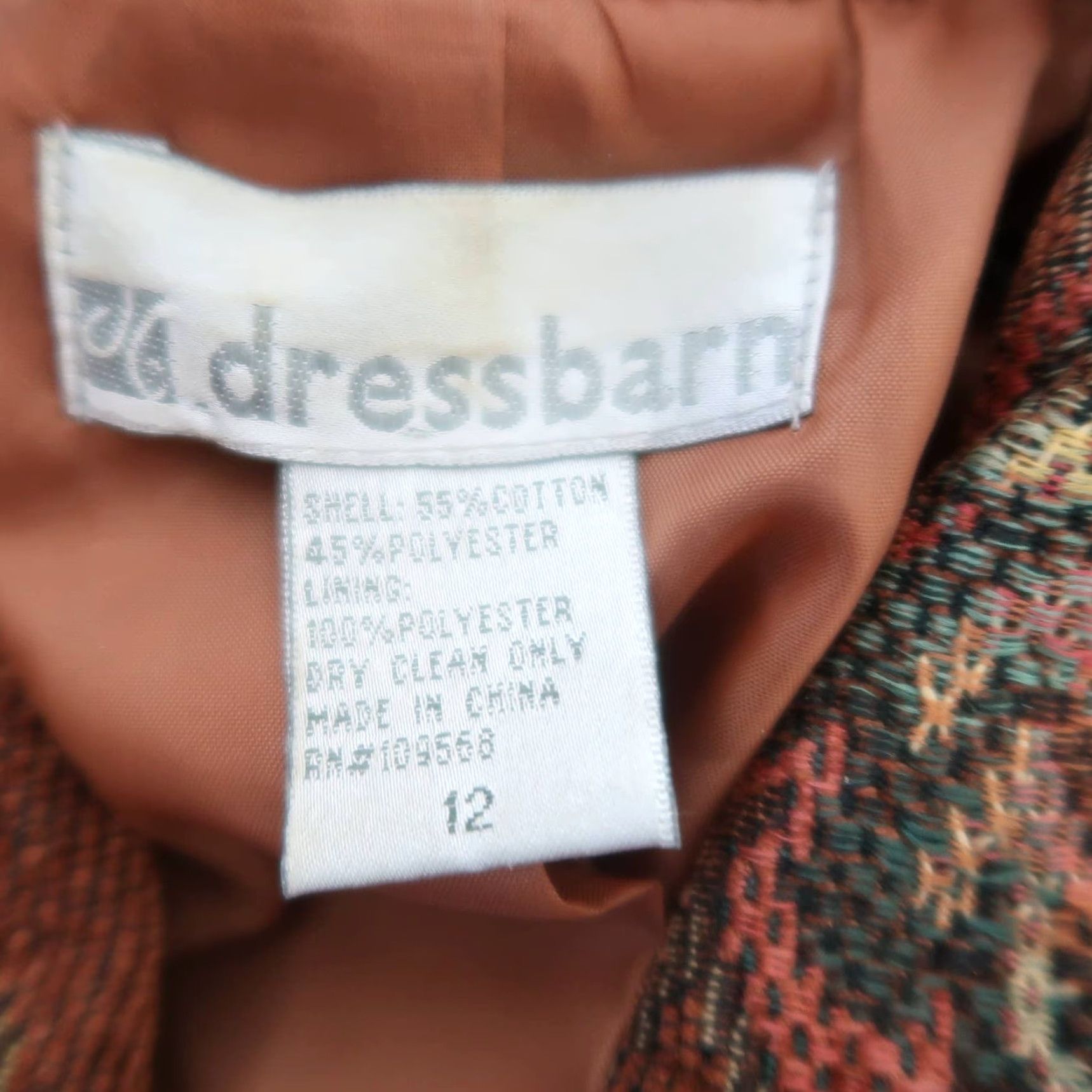 Vintage VINTAGE Dress Barn Jacket Floral Brown Cream Zipper Front Short 12 Womens Spring Cotton Blend Size XL / US 12-14 / IT 48-50 - 6 Thumbnail