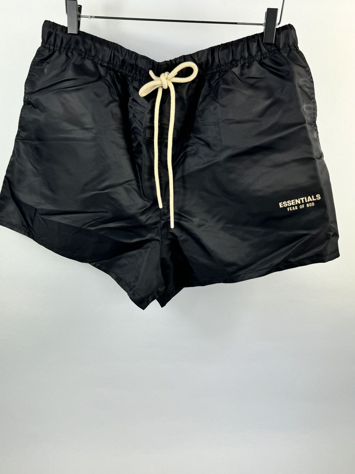 Essentials × Fear of God JET BLACK RUNNING SHORTS | Grailed