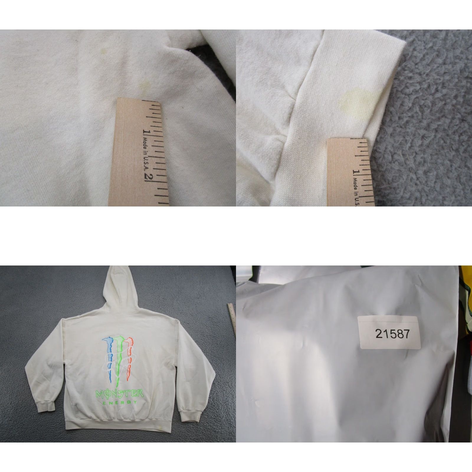 Hanes VINTAGE Fox Racing Monster Energy Motocross Hoodie Sweatshirt Adult 2XL Read Size US XXL / EU 58 / 5 - 9 Thumbnail