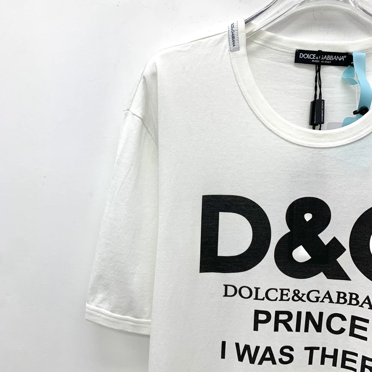 Dolce & Gabbana Dolce & Gabbana White Logo Print Short Sleeve T-Shirt K26WX Size US M / EU 48-50 / 2 - 3 Thumbnail