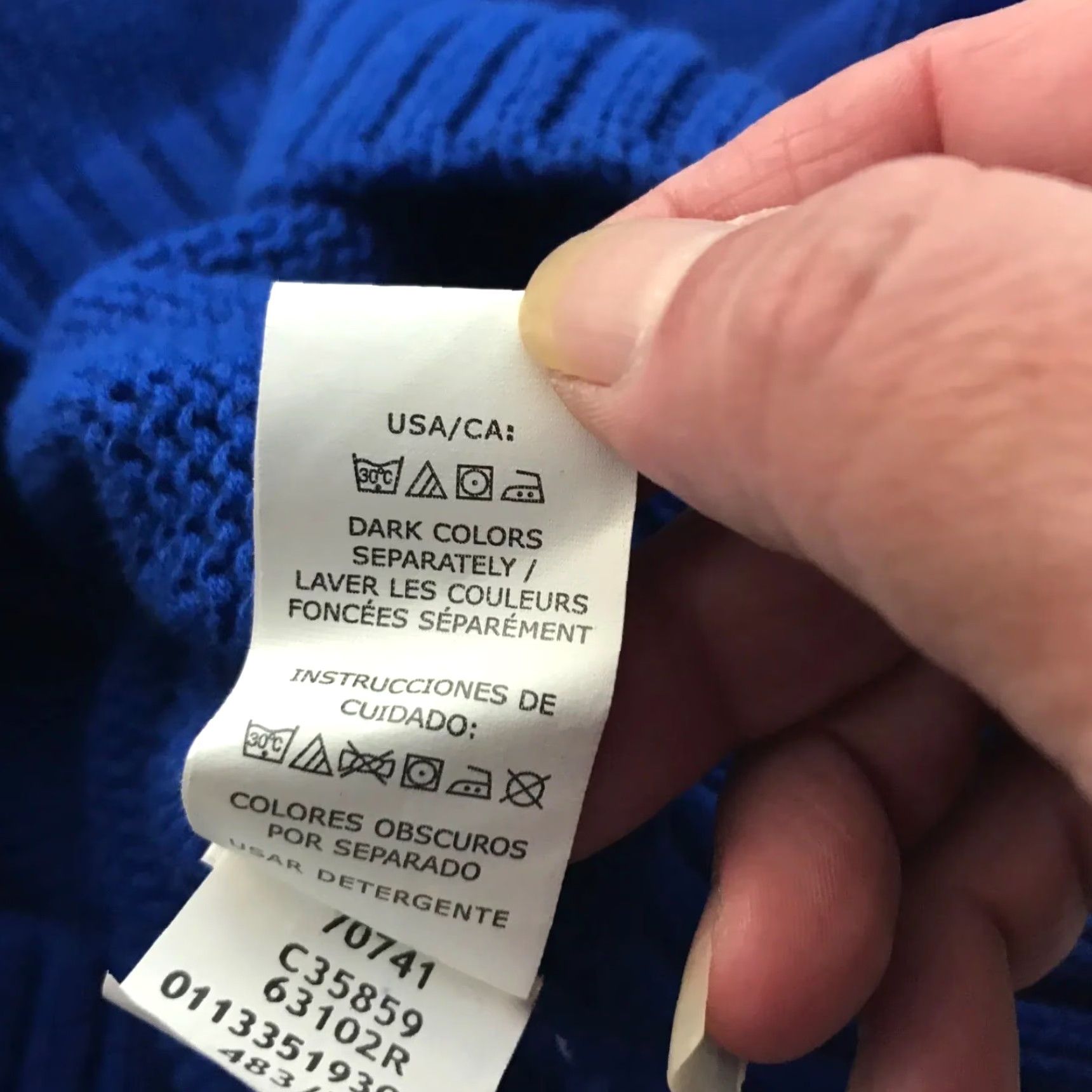 Chaps Chaps Blue Cotton Sweater XL Classic Pullover Long Sleeve Business Casual Mens Size US XL / EU 56 / 4 - 4 Thumbnail