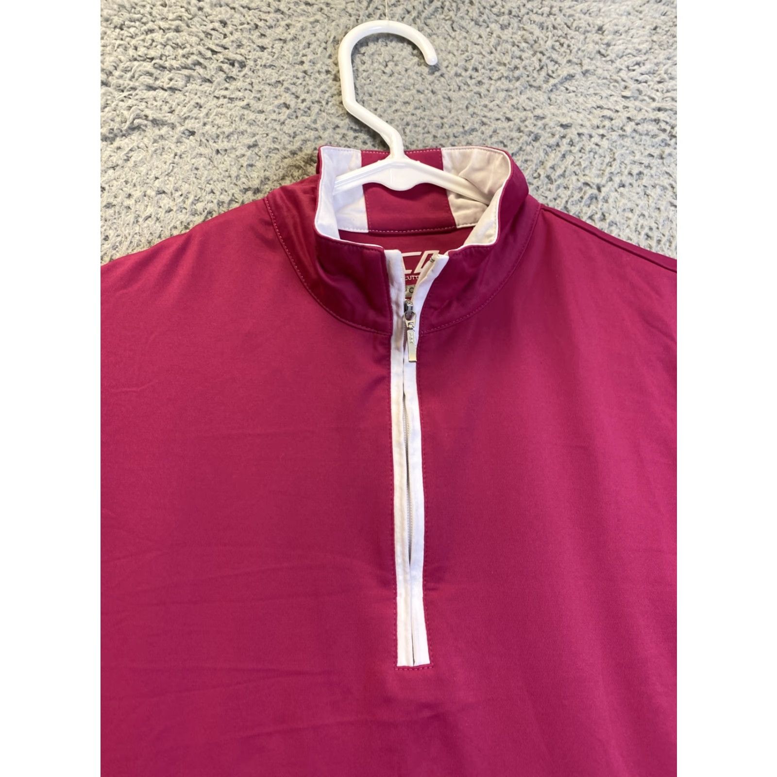 Cutter & Buck Cutter Buck Top Women's S Magenta 1/4 Zip Mock Neck Shirt Running / 52-53 Size S / US 4 / IT 40 - 2 Thumbnail
