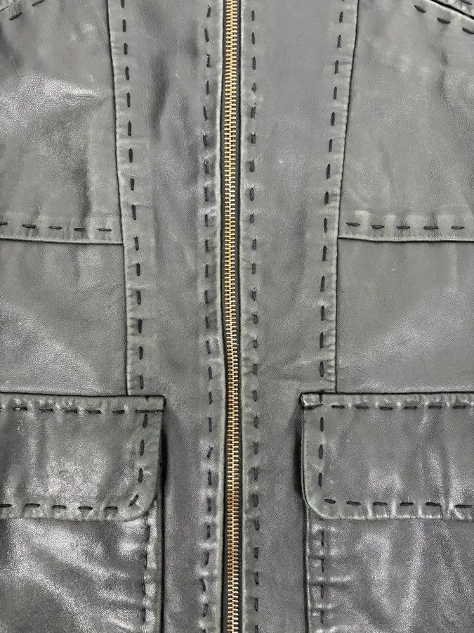 Just Cavalli SS2007 Cavalli Black Imperial Leather Jacket Size US M / EU 48-50 / 2 - 10 Thumbnail