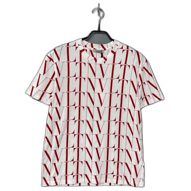 Valentino Valentino Red White Logo Short Sleeve Tee Size S / US 4 / IT 40 - 1 Thumbnail