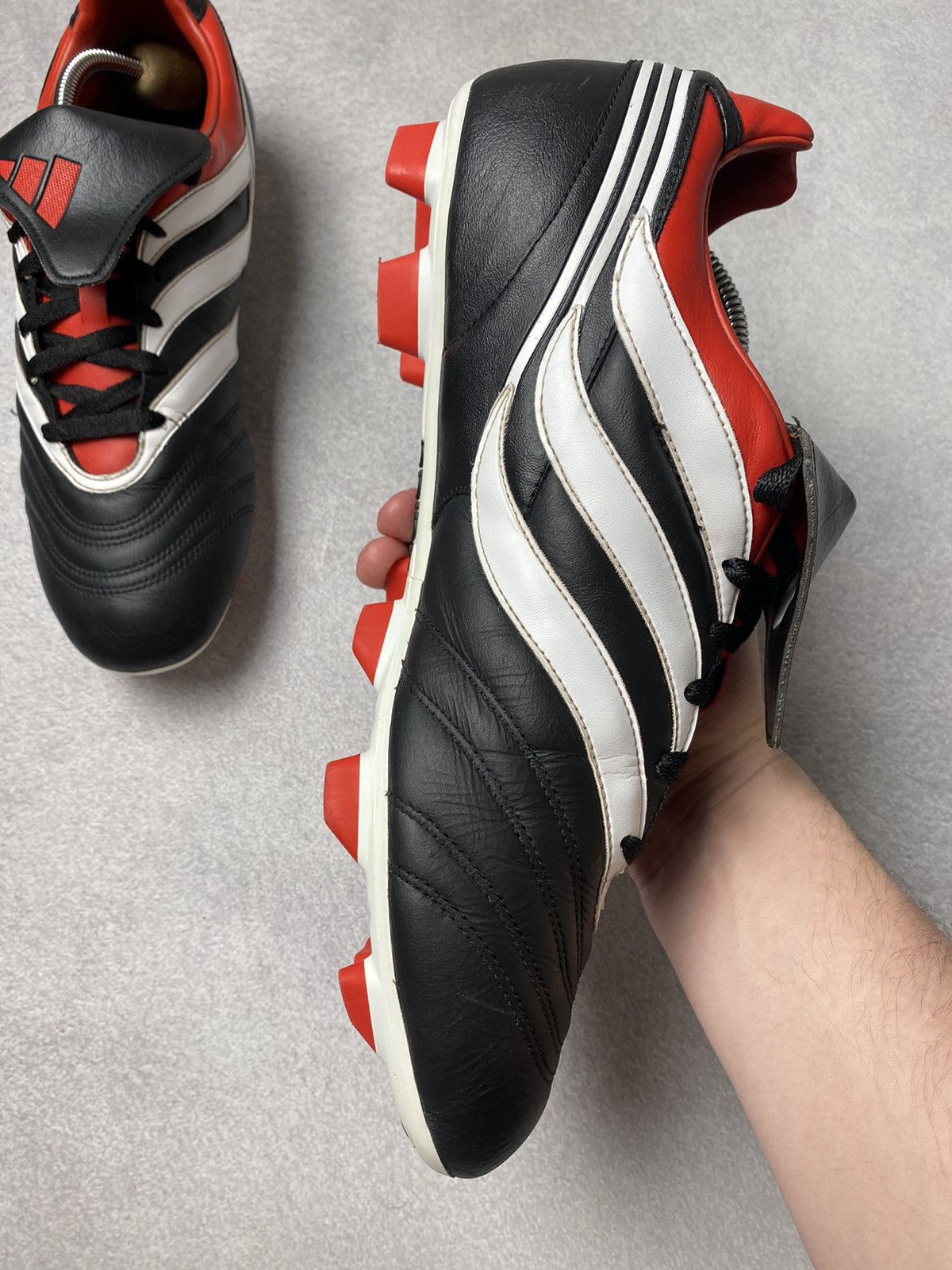 Vintage 🖤❤️ Vintage Adidas Predator TRX Firm Ground Soccer cleats Size US 12.5 / EU 45-46 - 11 Thumbnail