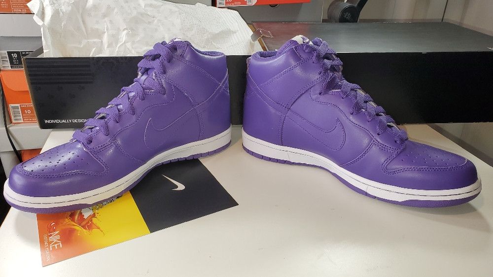 Nike Dunk High Premium ID Purple 2008 316142991 Size US 10.5 / EU 43-44 - 5 Thumbnail