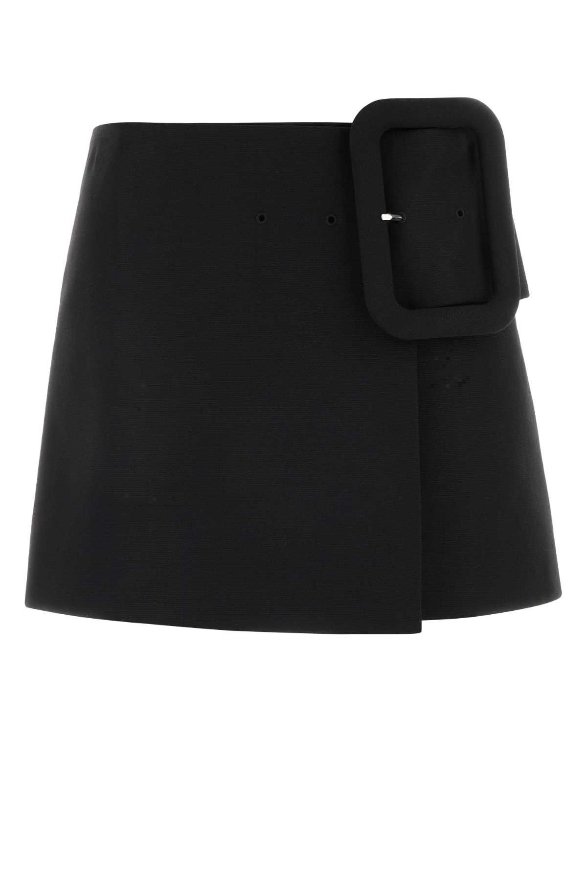 AMI Black Wool Mini Skirt Size 27" / US 4 / IT 40 - 1 Thumbnail