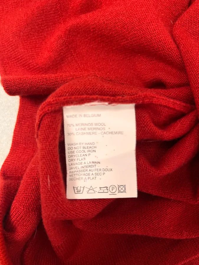 Ann Demeulemeester Ann Demeulemeester Buttoned Red Turtleneck Sweater Size US M / EU 48-50 / 2 - 8 Thumbnail