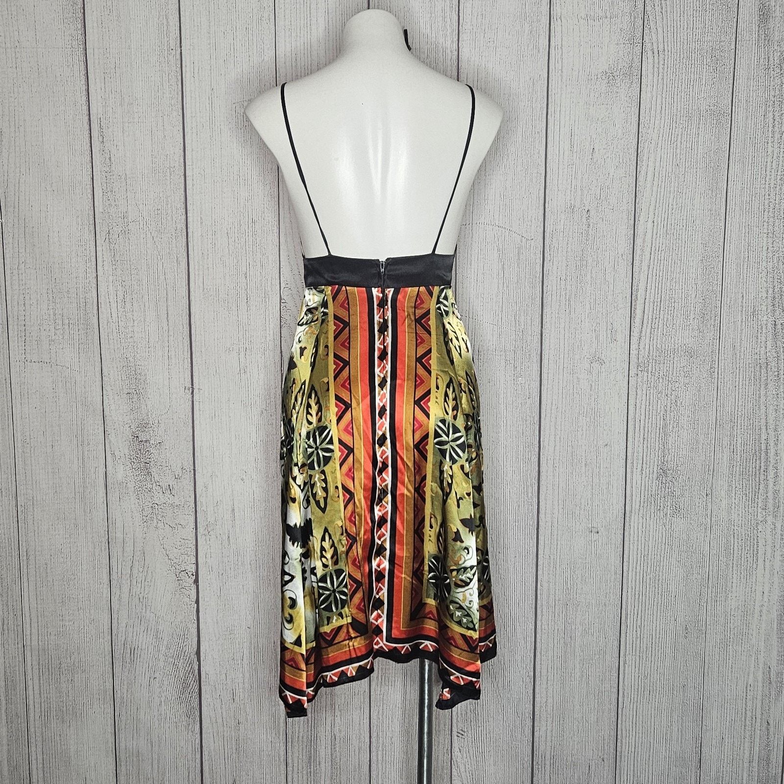 Vintage VTG Y2K Rubber Ducky Production Boho Hippie Scarf Midi Dress Size M / US 6-8 / IT 42-44 - 4 Thumbnail