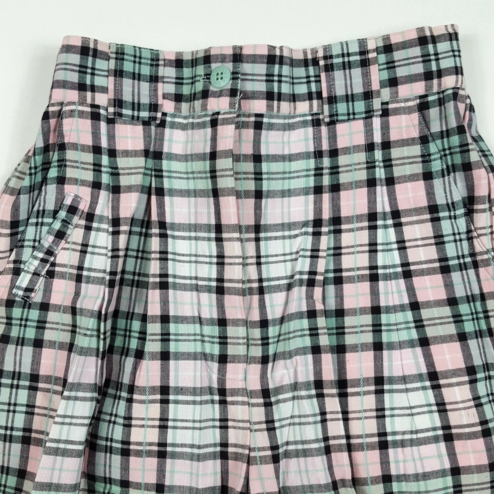 Vintage VINTAGE La Mode Plaid Women's Size 6 High Waist Outdoor Chino Golf Shorts NOS Size 42" / US 20 - 2 Thumbnail