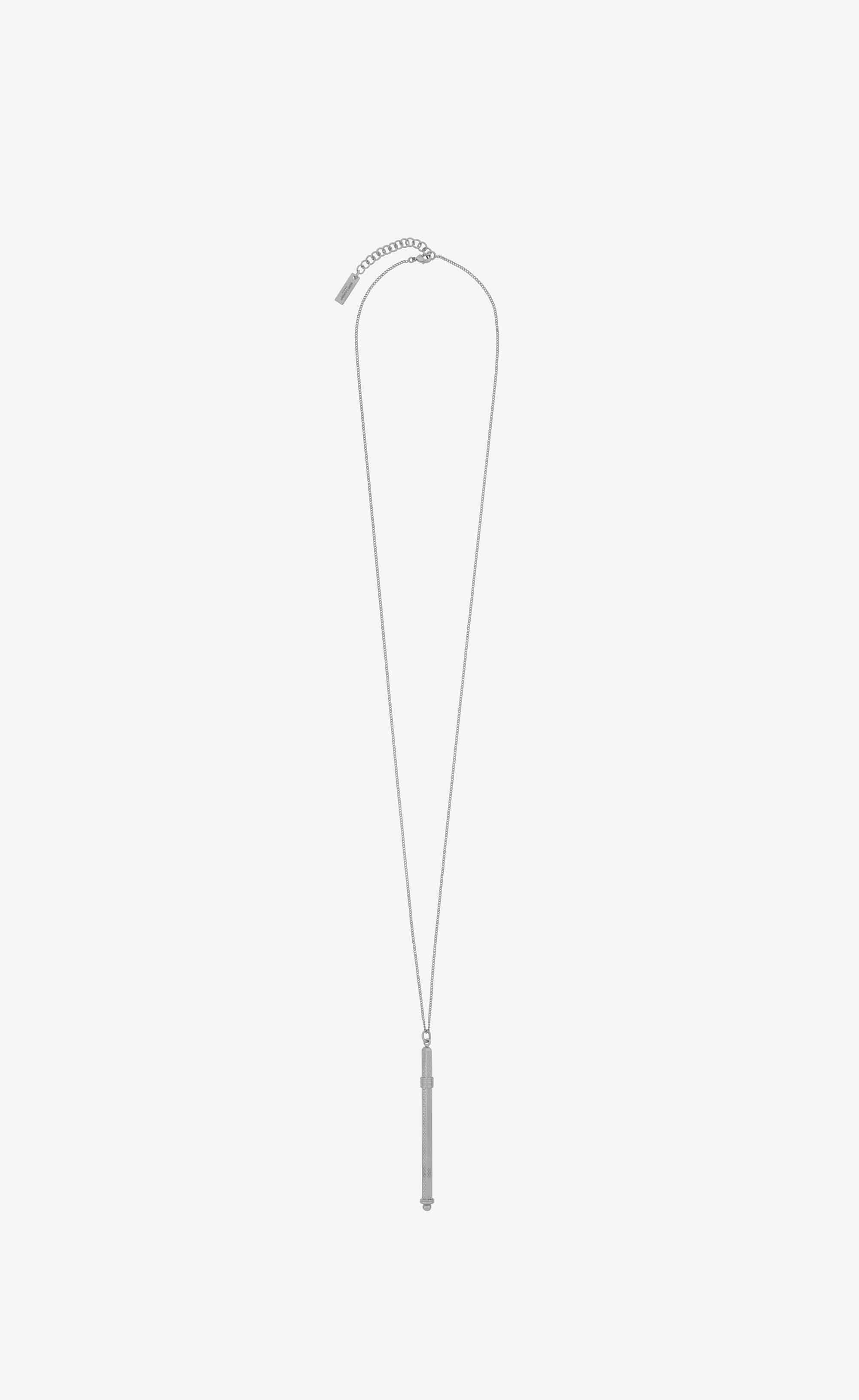Saint Laurent Paris o1bcso1str1224 Size: OS/Cocktail Stirrer Necklace in Silver Size ONE SIZE - 1 Preview