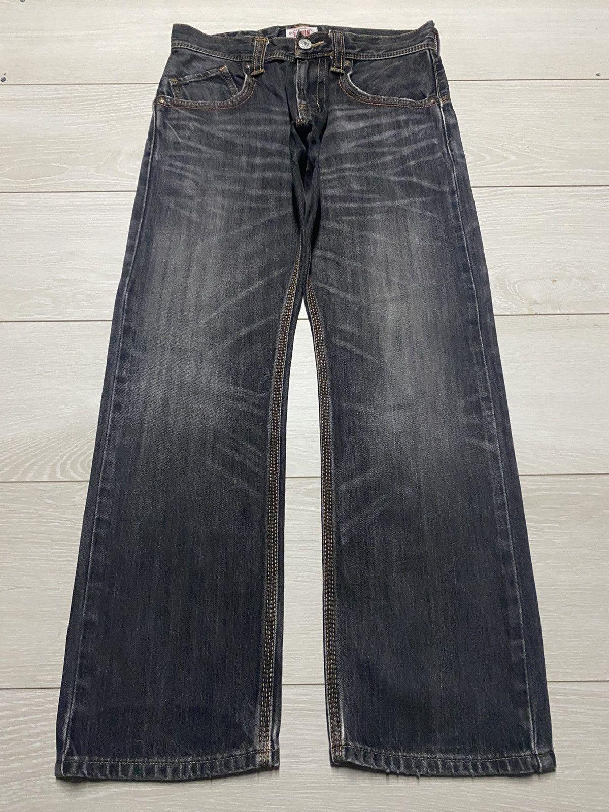 Edwin Japanese Edwin Xv Black Denim Buckle Back Loose Jeans Size US 30 / EU 46 - 1 Thumbnail