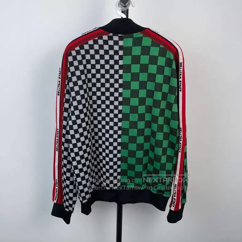 Louis Vuitton Louis Vuitton Grey-green checkerboard paneled jacket Size US M / EU 48-50 / 2 - 2 Thumbnail