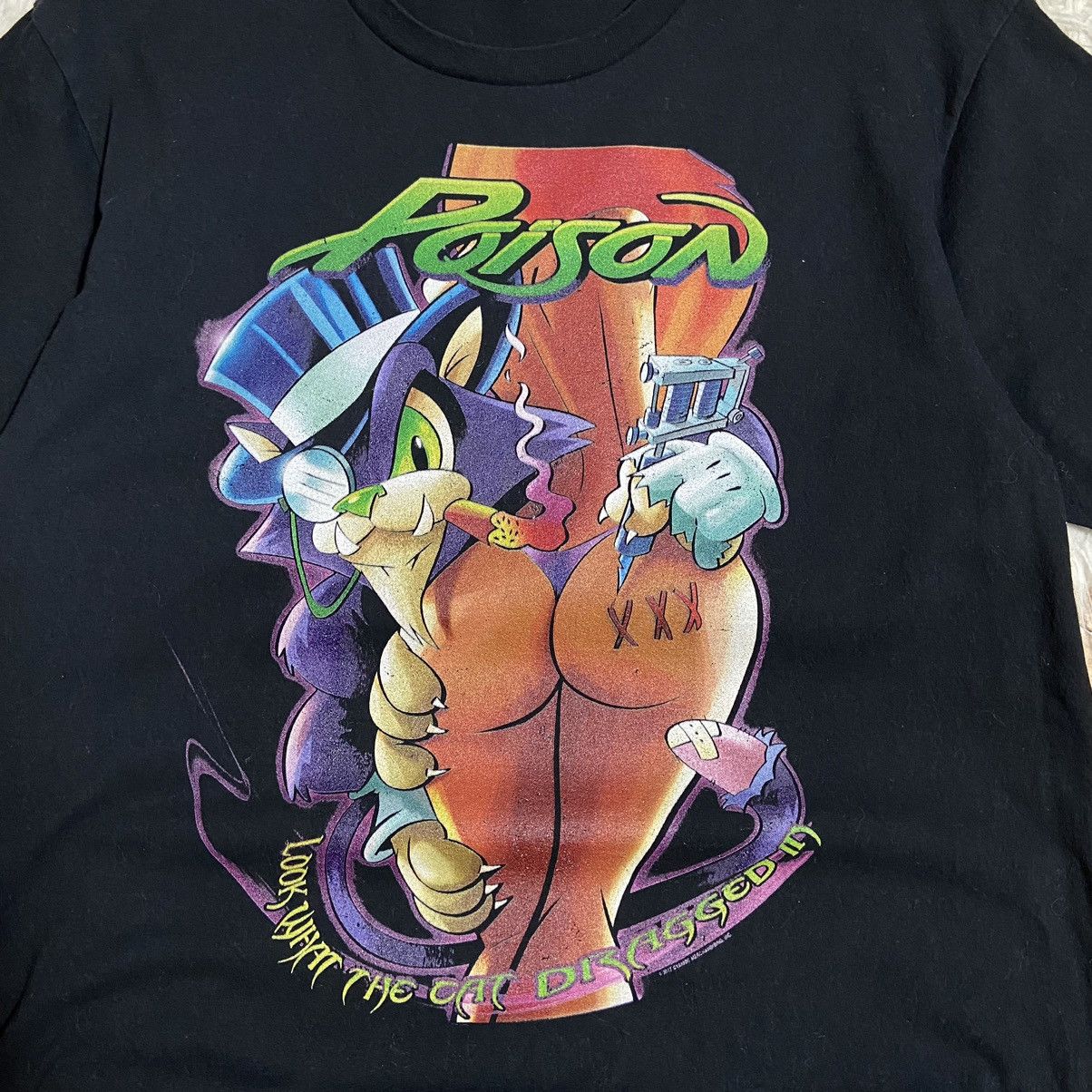 Band Tees 📌 Vintage Poison Cat Tattoo Band Tee Size US M / EU 48-50 / 2 - 2 Thumbnail