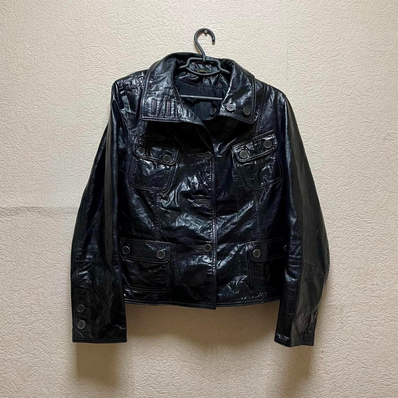 20471120 Vintage Leather Zip Jacket Punk Size L / US 10 / IT 46 - 1 Thumbnail