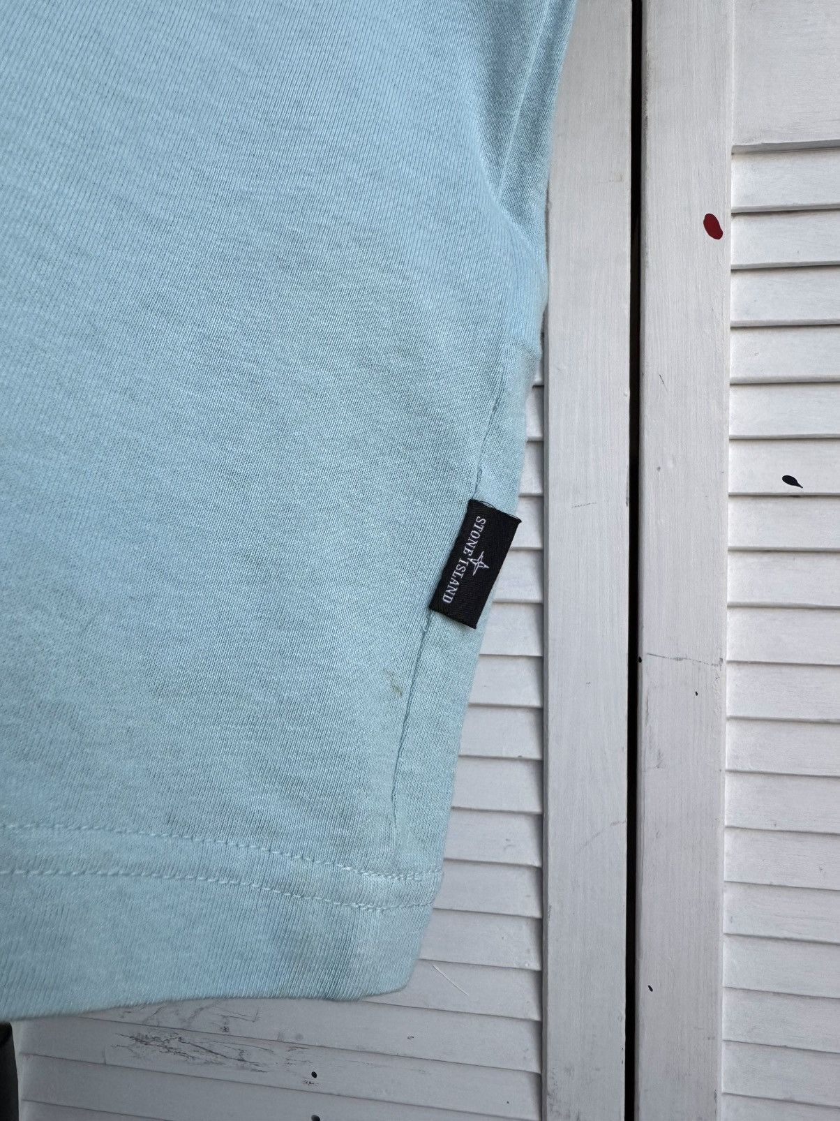 Stone Island Stone Island Nylon Metal Compass Big Logo Aqua Tee Shirt Size US S / EU 44-46 / 1 - 11 Thumbnail