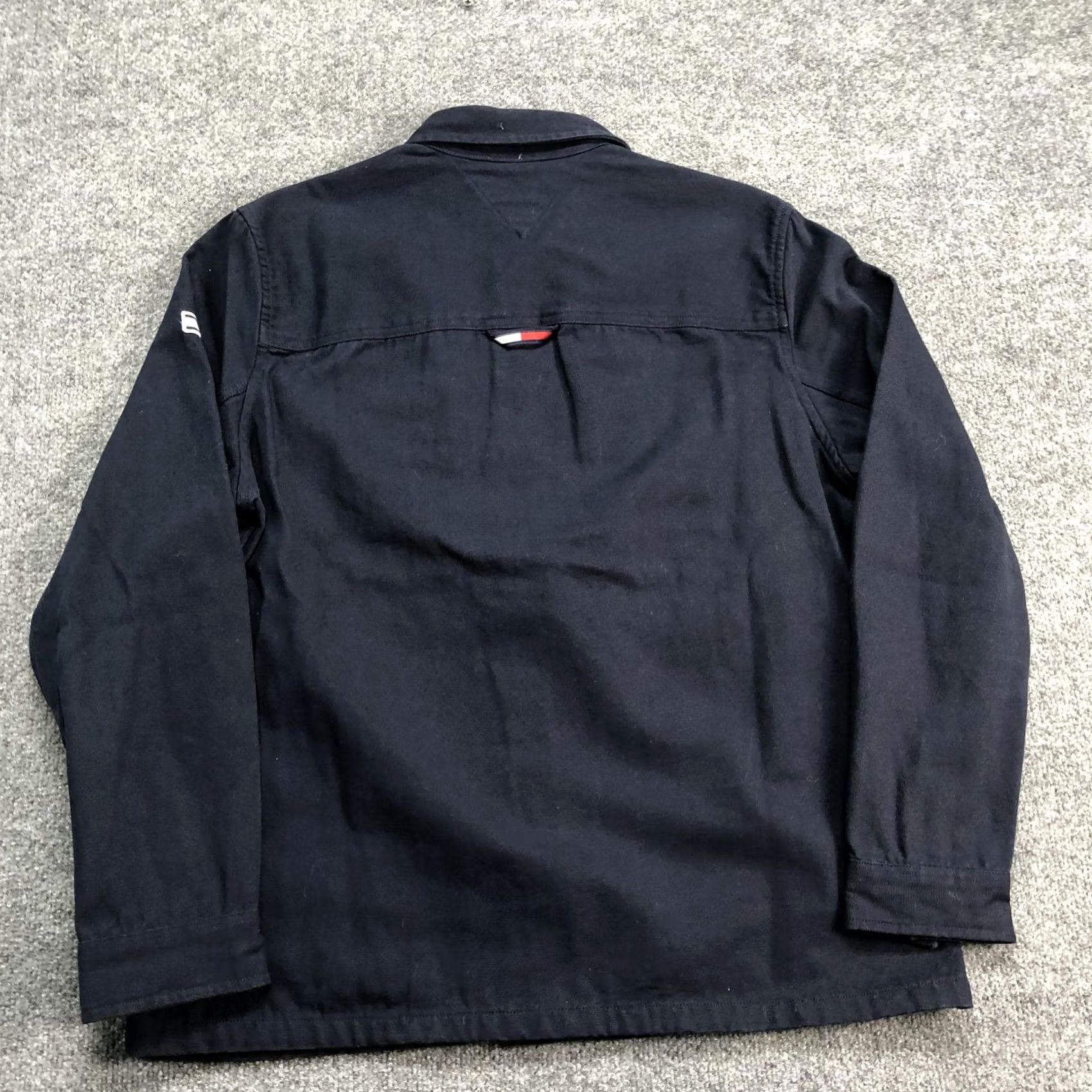 Vintage Tommy Jeans Jacket Mens Medium Blue Canvas Military Button Front Pockets Casual Size US 31 - 6 Thumbnail