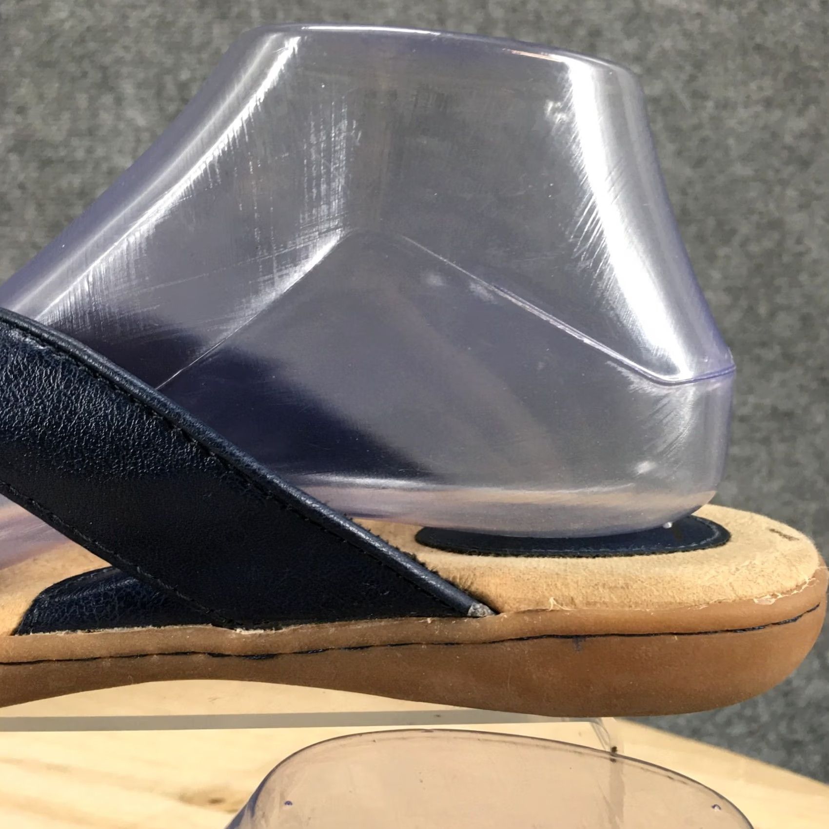 Born Born Concept Sandals Womens 8M Zita Slip On Thong Flats Blue Faux Leather Size US 8 / IT 38 - 4 Thumbnail
