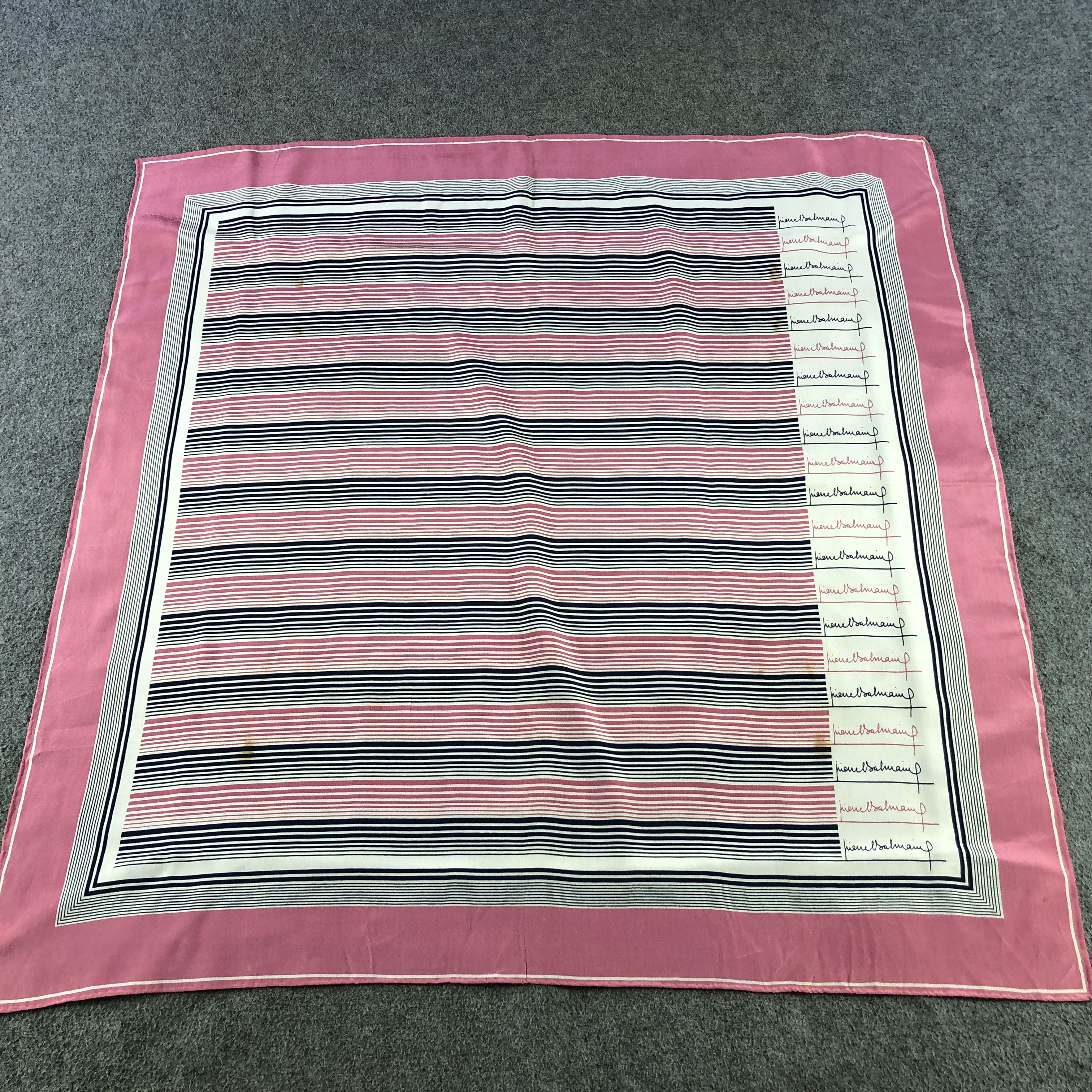 Pierre Balmain Vintage Pierre Balmain Hand Rolled Silk Scarf M1351 Size ONE SIZE - 2 Thumbnail