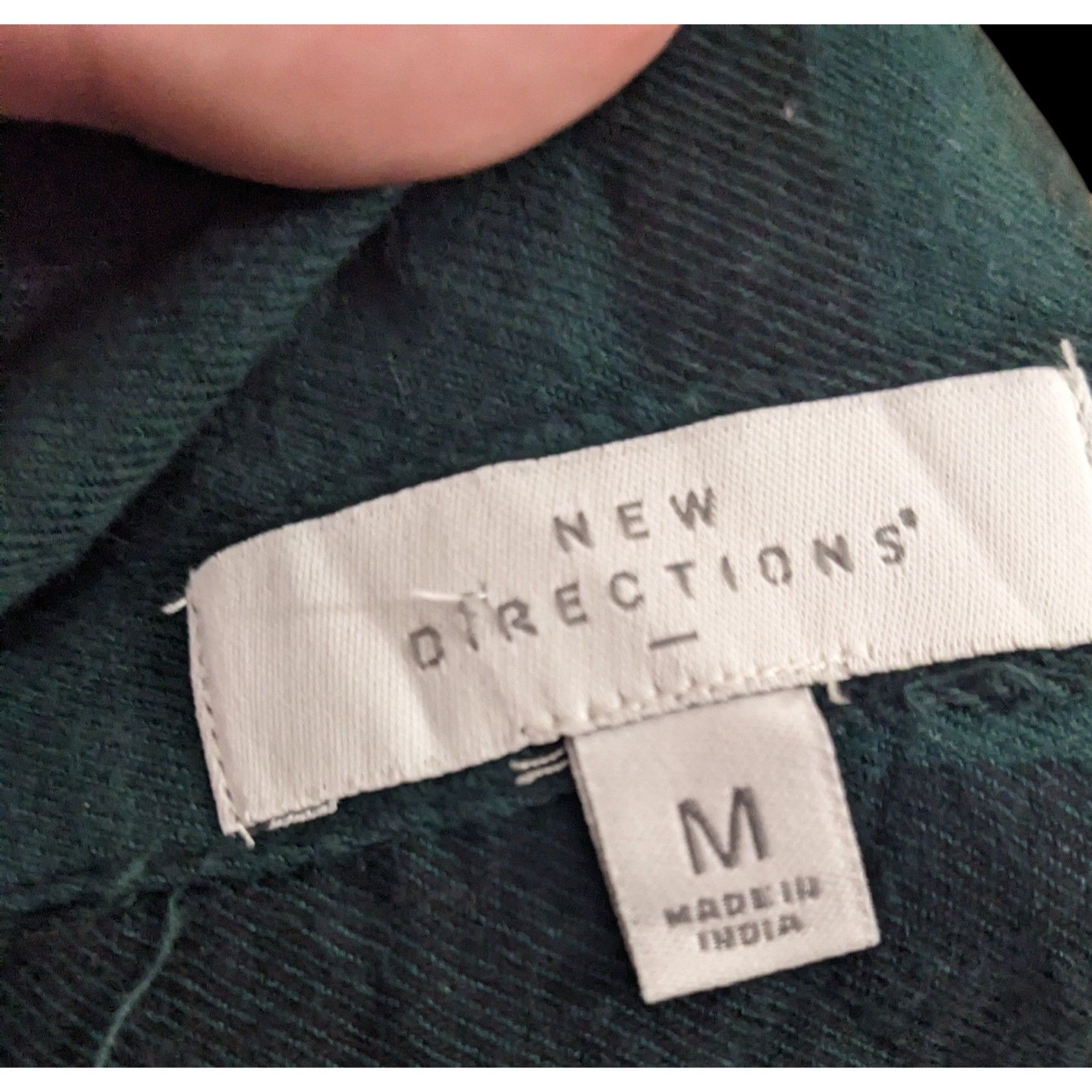 Other New Directions Black And Green Button Down Top Size M / US 6-8 / IT 42-44 - 4 Thumbnail