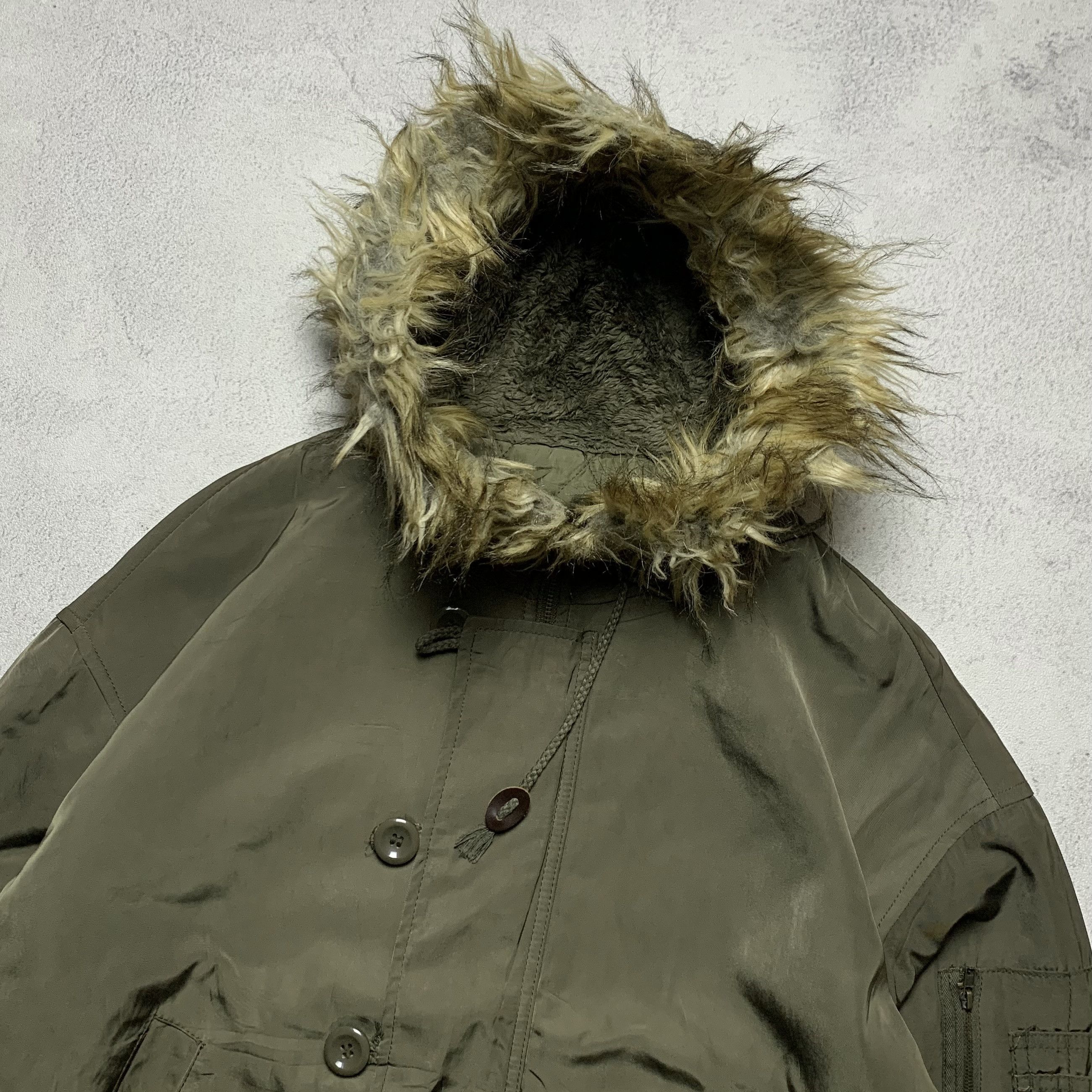 Japanese Brand Japanese Brand Fur Hoodie Bomber Jacket Size US M / EU 48-50 / 2 - 2 Thumbnail