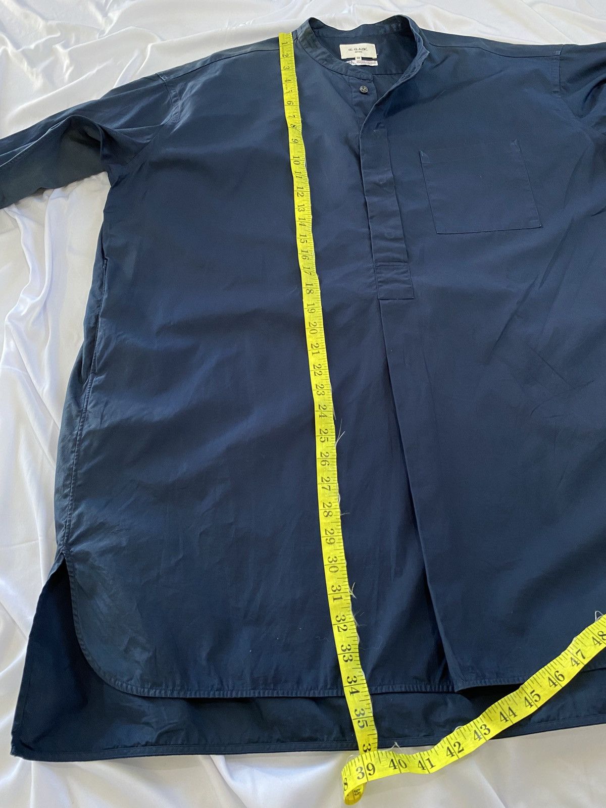 Japanese Brand dark blue longgsleeve tunic shirt thomas mason Size US L / EU 52-54 / 3 - 11 Thumbnail