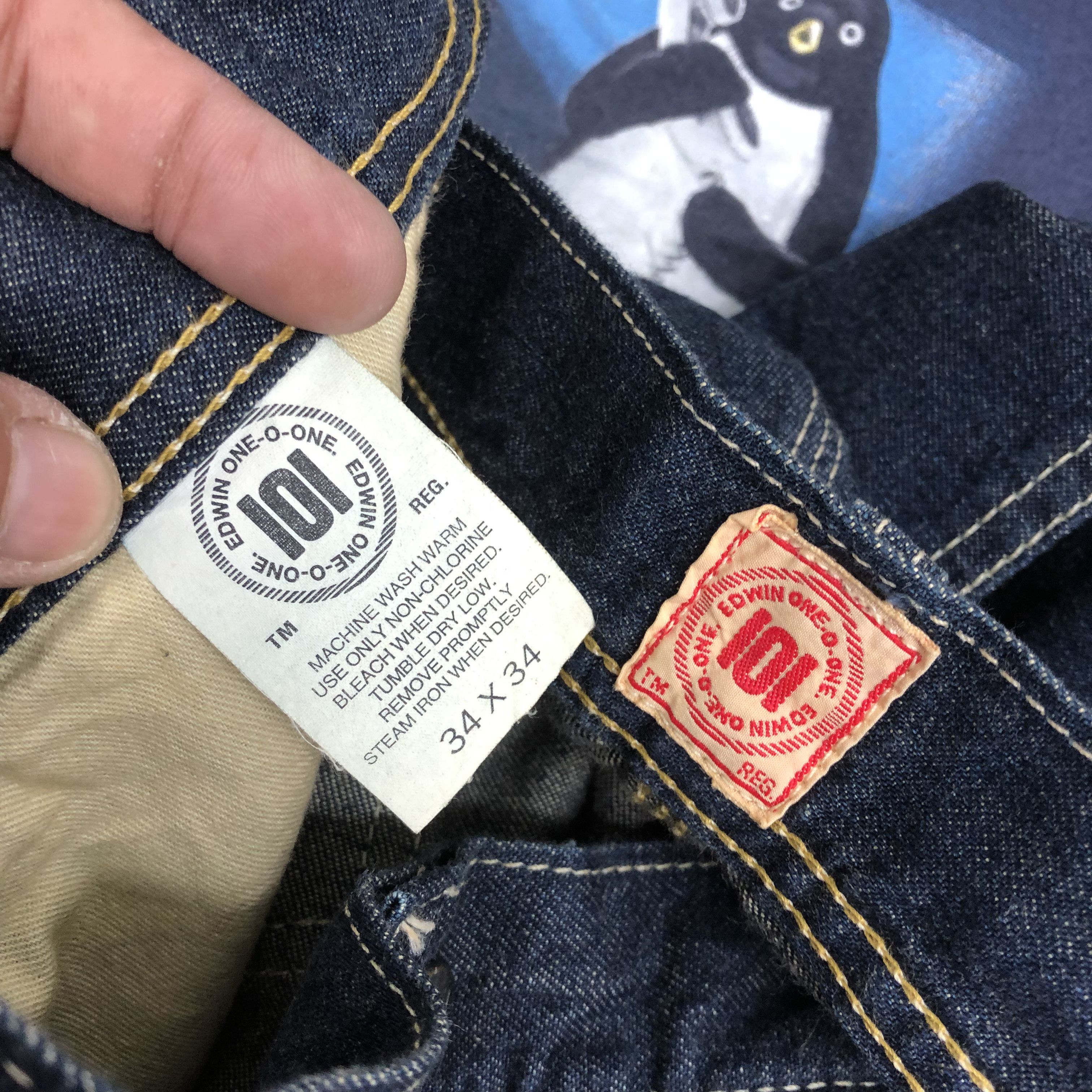 Edwin Crazy 90s Edwin 101 Baggy Carpenter Jean Buckle Skater Denim Size US 36 / EU 52 - 11 Thumbnail