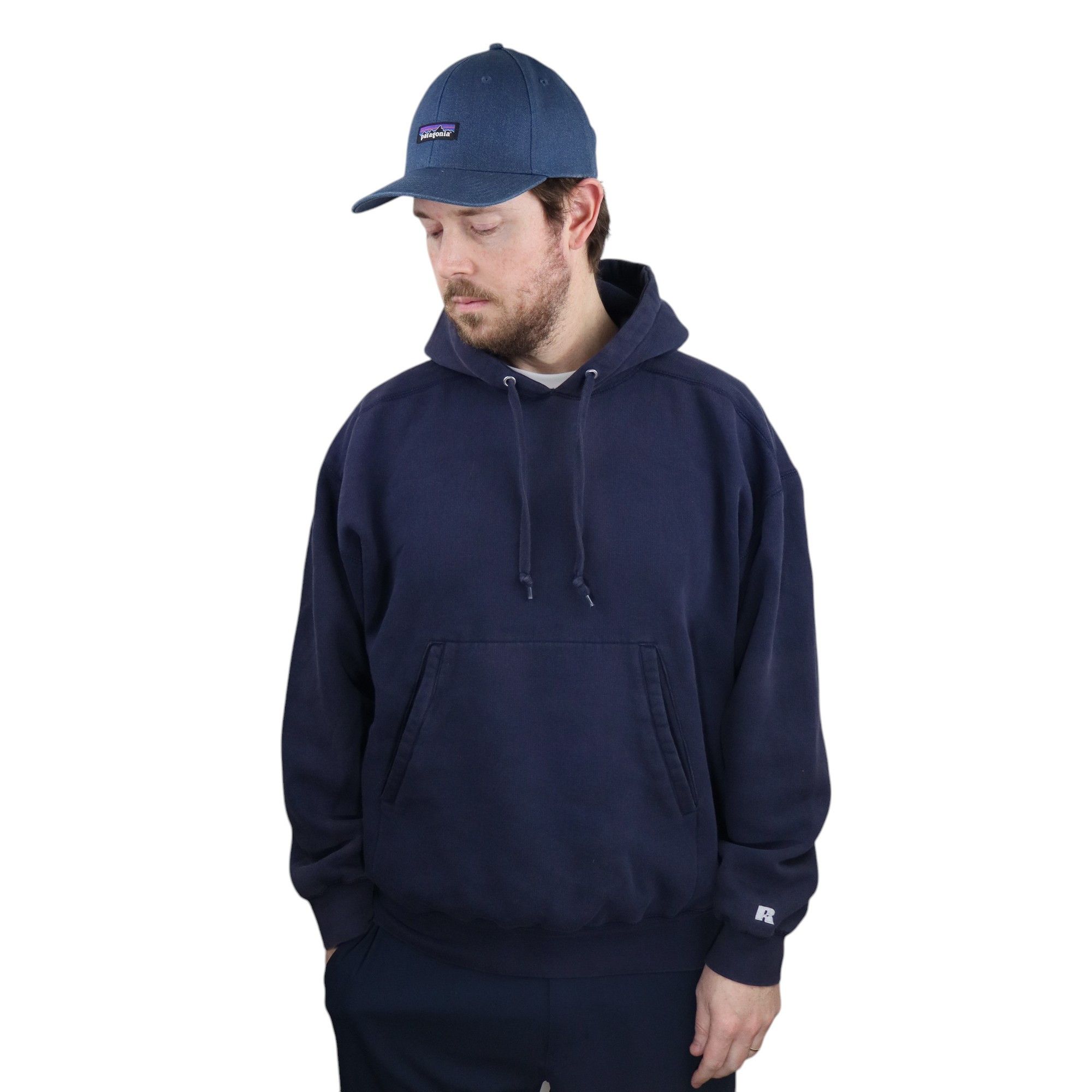 Russell Athletic × Vintage Russell Baggy Grunge Faded Heavyweight Hoodie Mens Large Y2K Size US L / EU 52-54 / 3 - 1 Thumbnail
