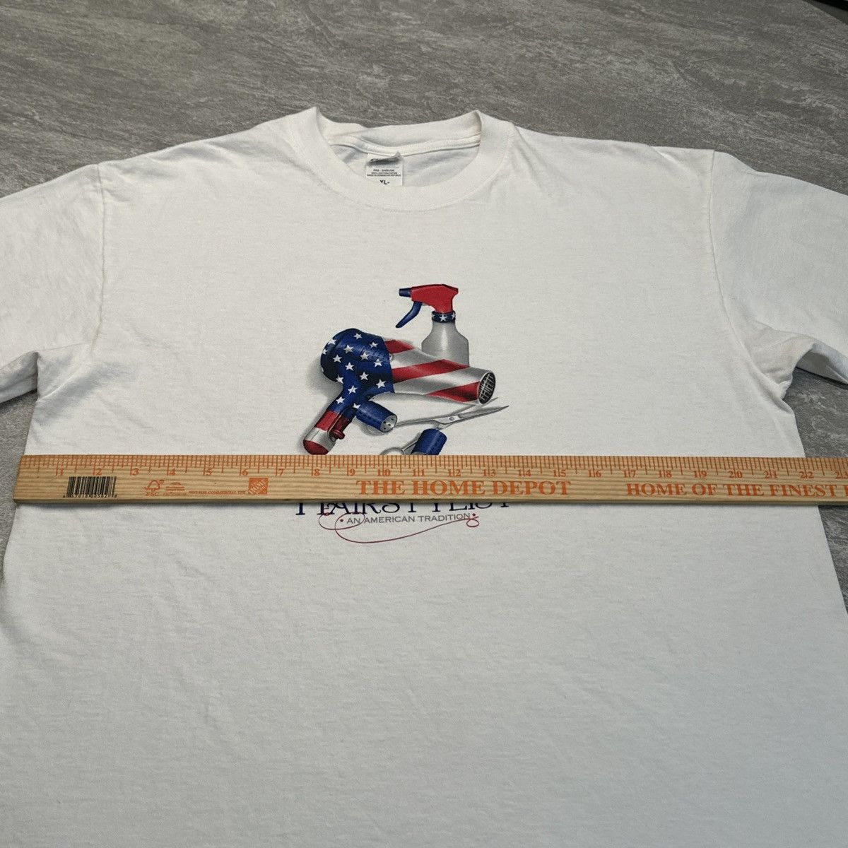 Anvil × Vintage Vintage Y2K Hairstylist Hairdresser USA Flag American Shirt Size US XL / EU 56 / 4 - 4 Thumbnail