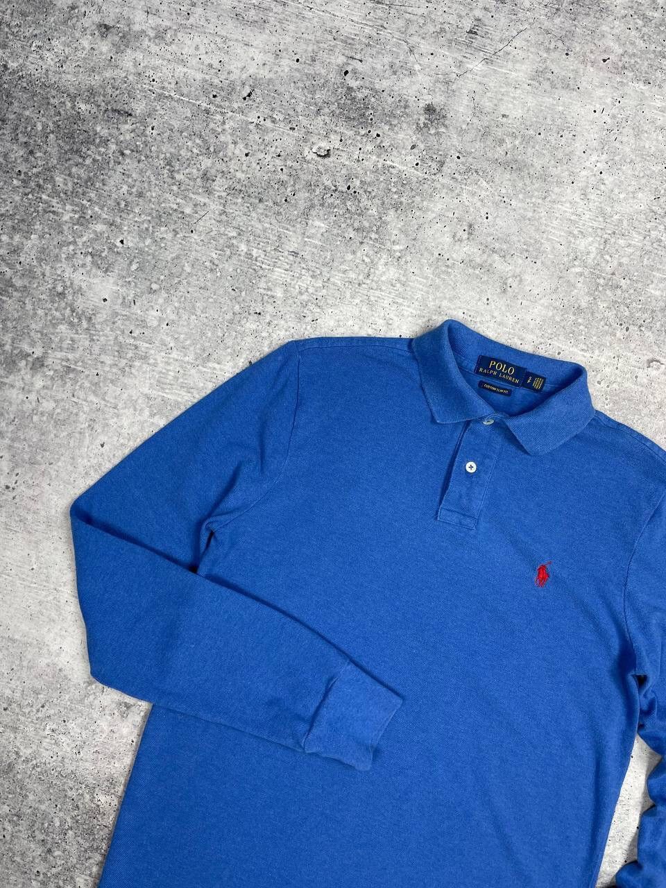 Polo Ralph Lauren × Vintage Vintage Polo Ralph Lauren Blue Polo Longsleeve Sweatshirt Size US S / EU 44-46 / 1 - 4 Thumbnail