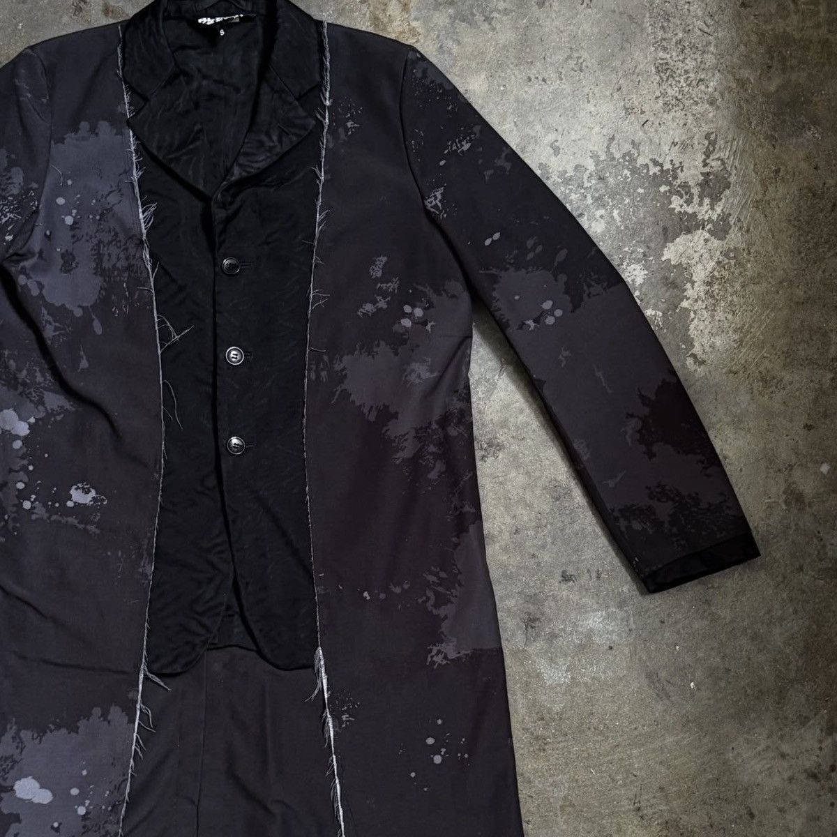 Comme des Garcons COMME DES GARÇONS BLACK MULTI PATTERN TRENCH - BLK/PURPLE -S Size S / US 4 / IT 40 - 2 Thumbnail
