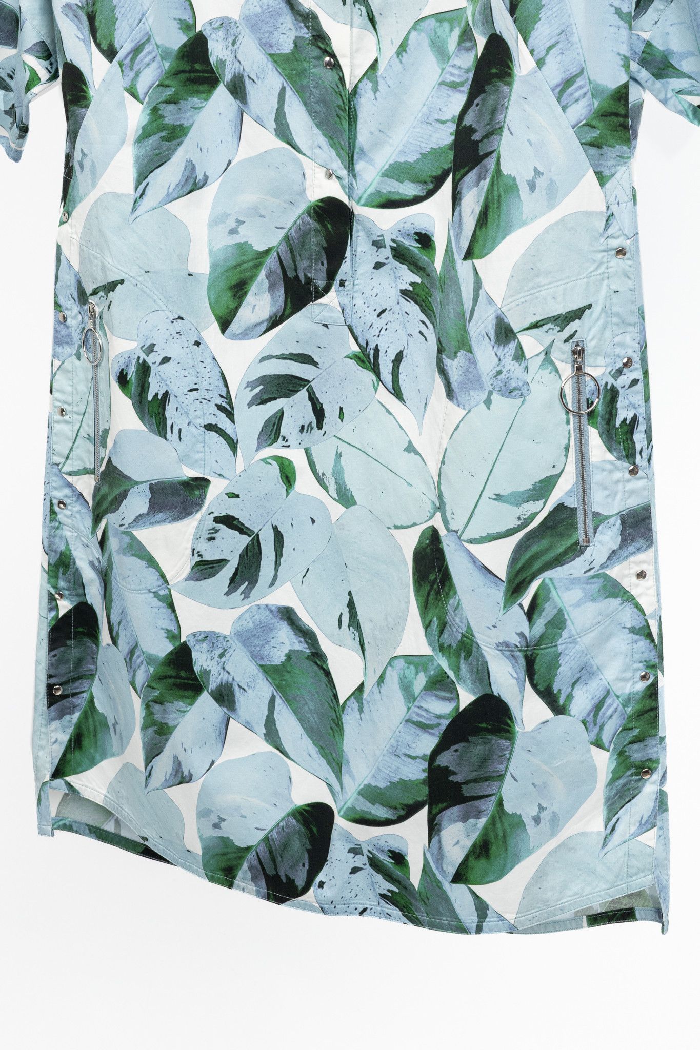 Akris Akris Punto Tropical Leaves-Print Cotton Poplin Shift Dress Size M / US 6-8 / IT 42-44 - 6 Thumbnail