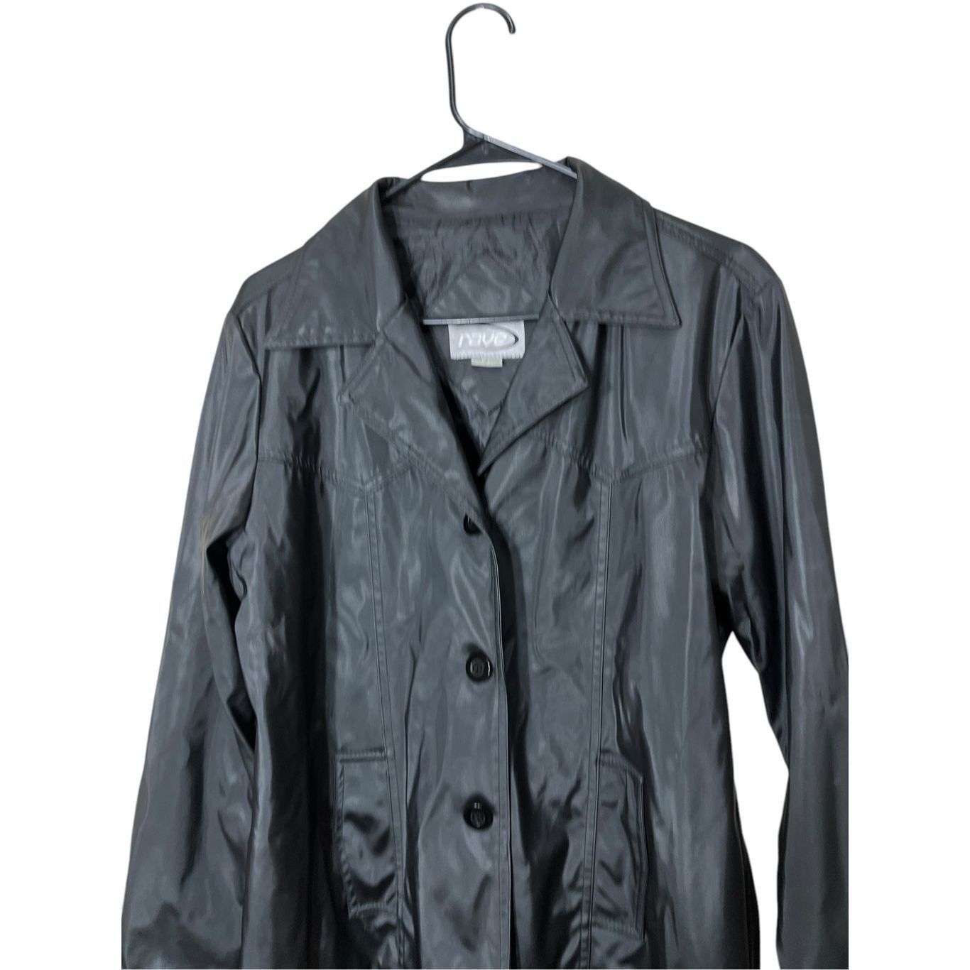 Other Vintage Rave 90s Y2K Shiny Black Coat Size Large Size L / US 10 / IT 46 - 2 Thumbnail