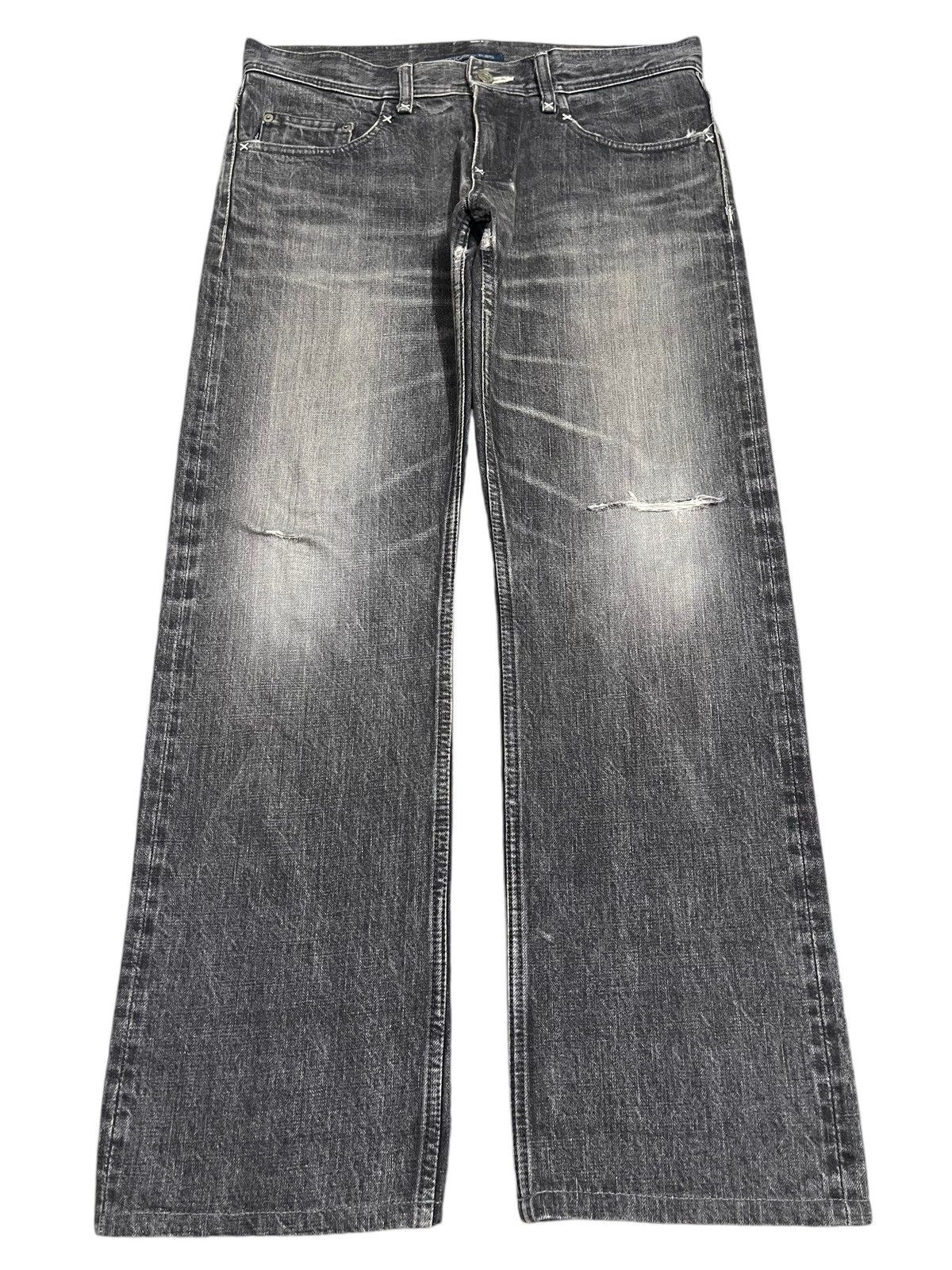Studio D'Artisan Vintage Japan Studio Oribe Faded Wash Distress Loose Jeans Size US 35 - 1 Thumbnail