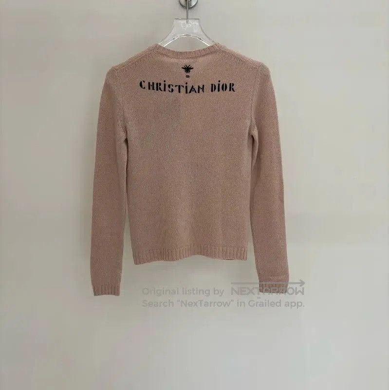 Dior Dior Pink Cashmere Sweater with Embroidery . Size S / US 4 / IT 40 - 1 Thumbnail