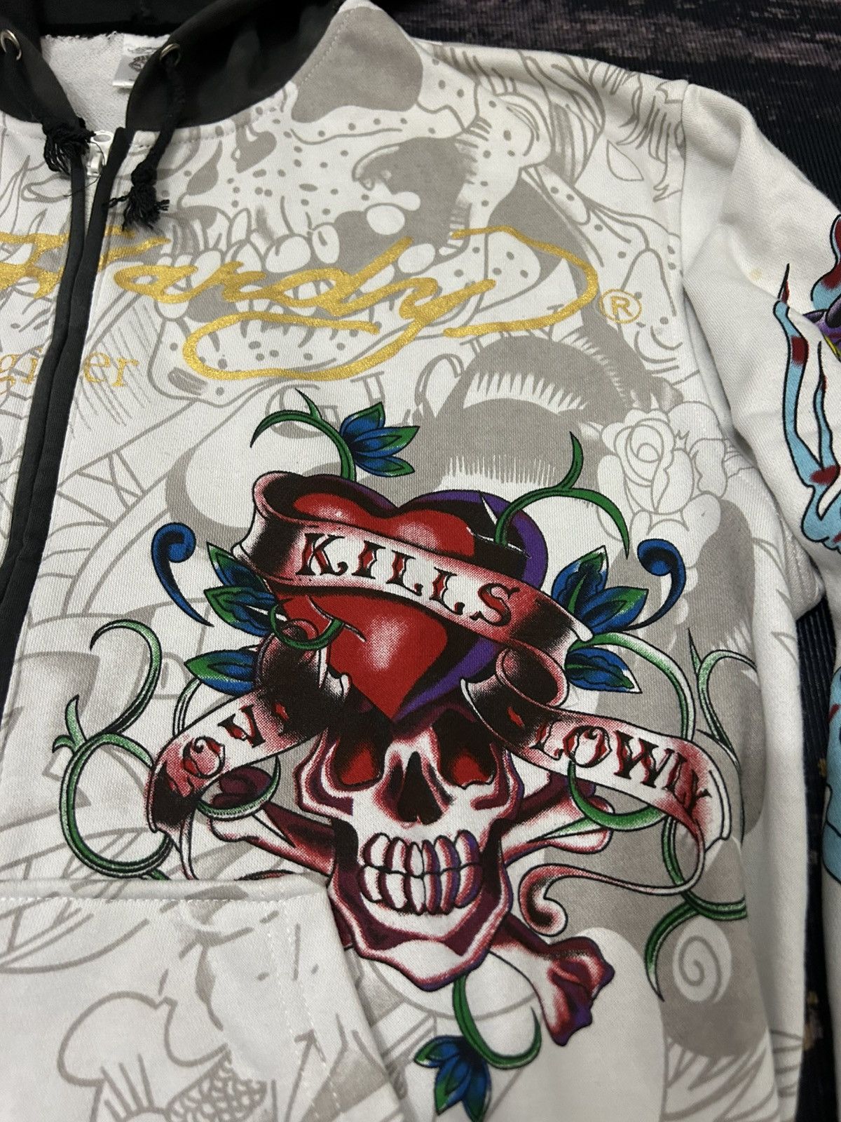 Ed Hardy Vintage Ed Hardy By Christian Audiger Zip Hoodie Size US XXL / EU 58 / 5 - 9 Thumbnail