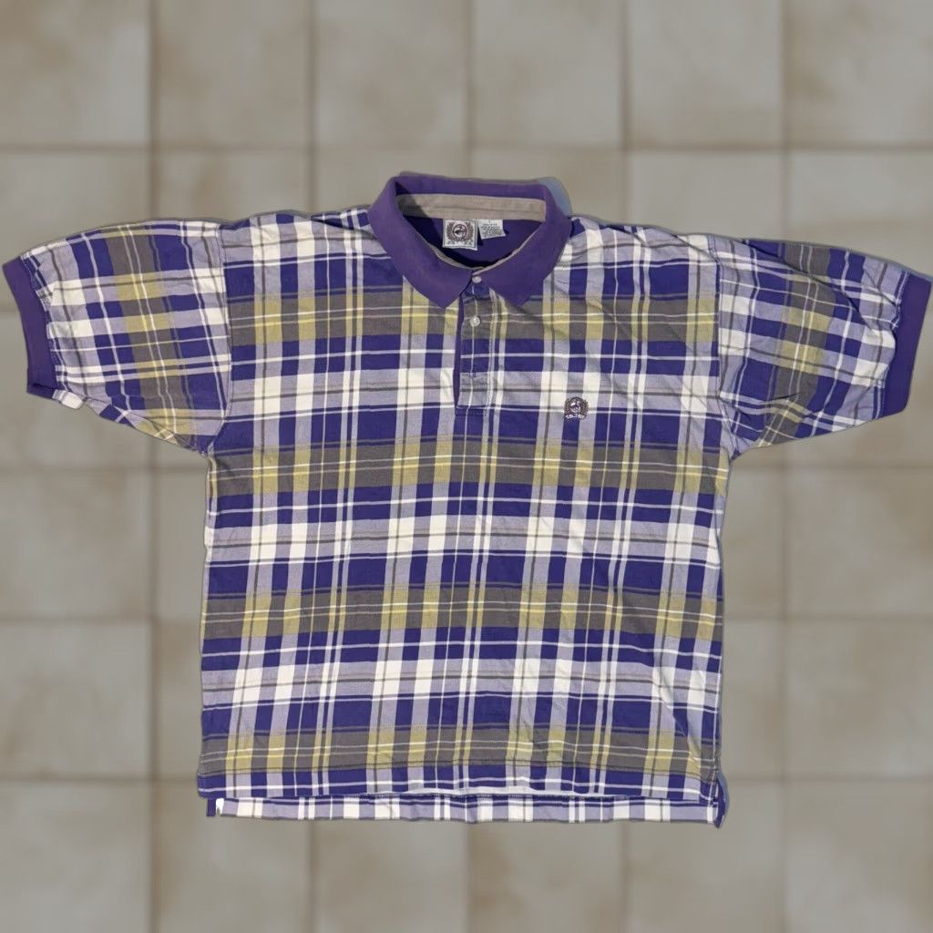 Vintage Cinch Polo Shirt Short Sleeve Purple Plaid Western Logo Casual - L Mens Shirt Polo Size US L / EU 52-54 / 3 - 1 Thumbnail