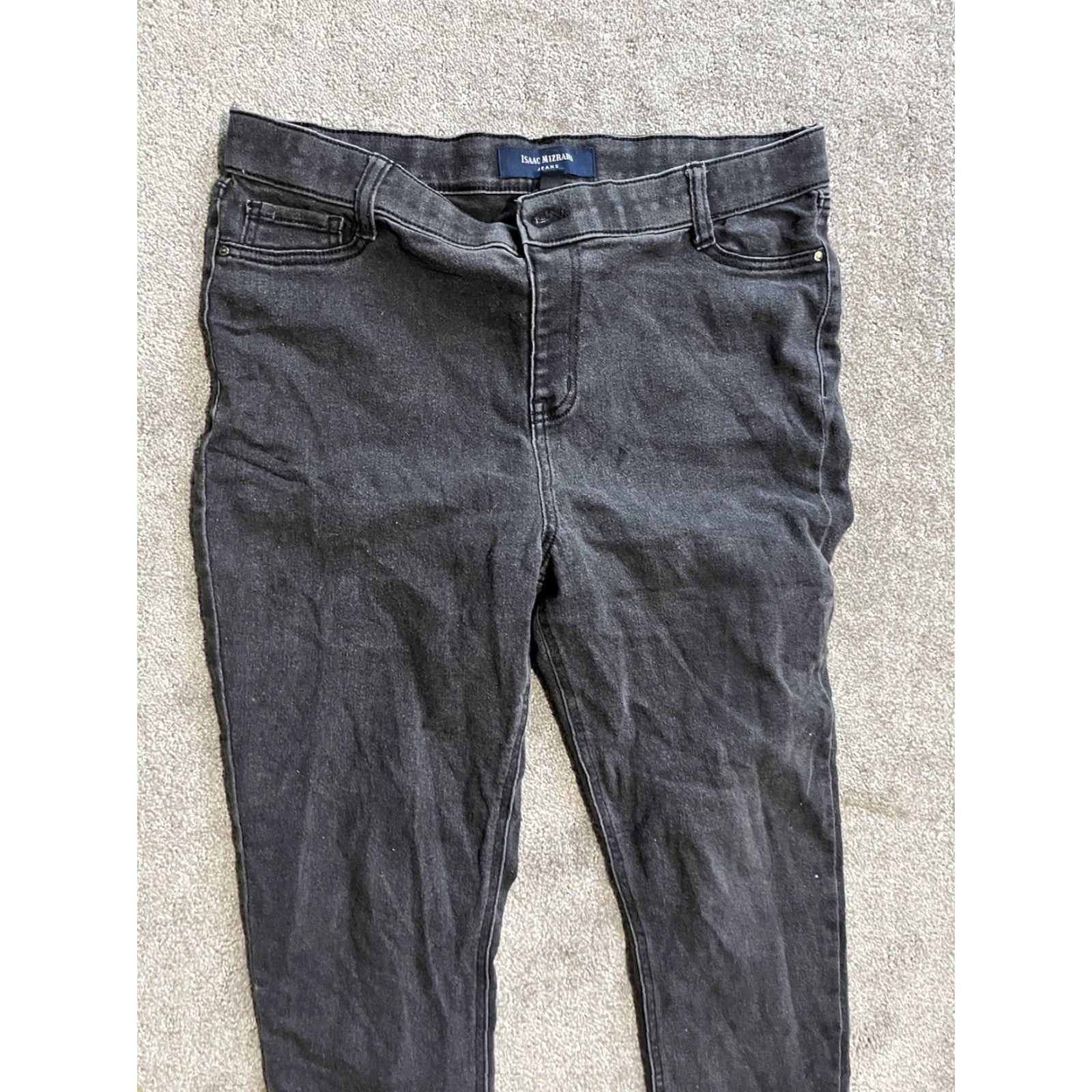 Isaac Mizrahi Isaac Mizrahi Missy Jeans Black Medium High Rise Tapered Leg Slim EUC Size 32" / US 10 / IT 46 - 2 Thumbnail