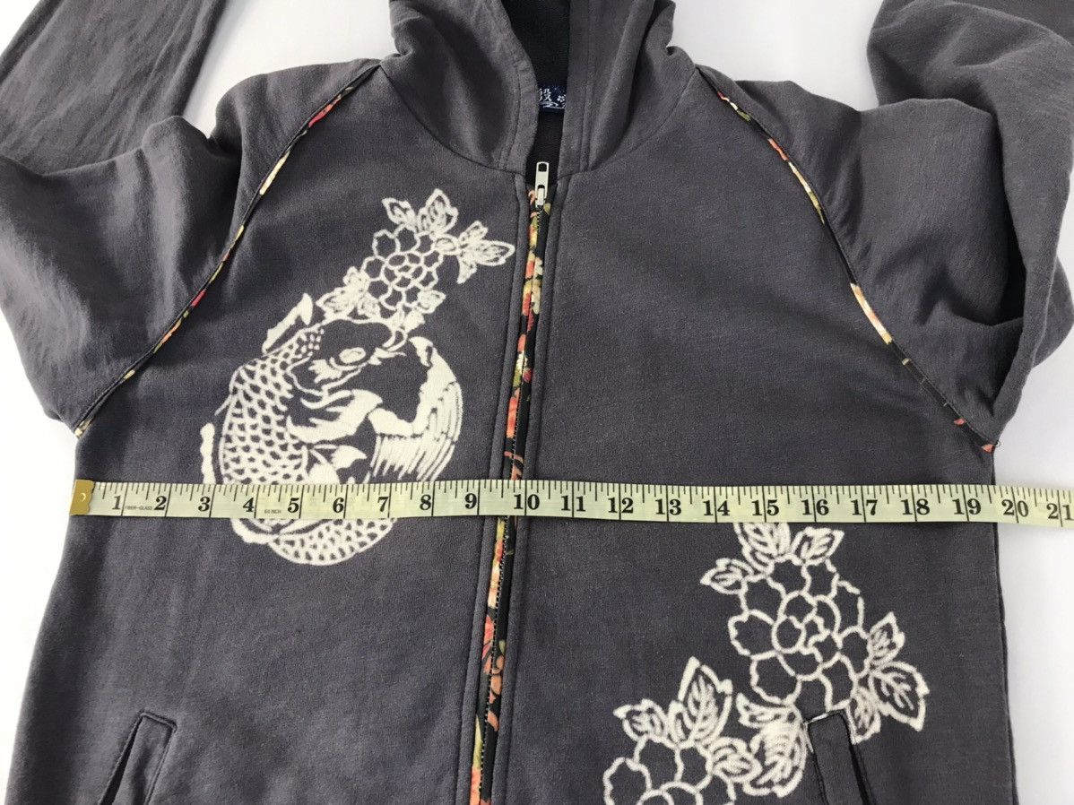Japanese Brand Vintage Sweaters japanese Brand Print Fish Koi Zipper Style Size US M / EU 48-50 / 2 - 12 Thumbnail