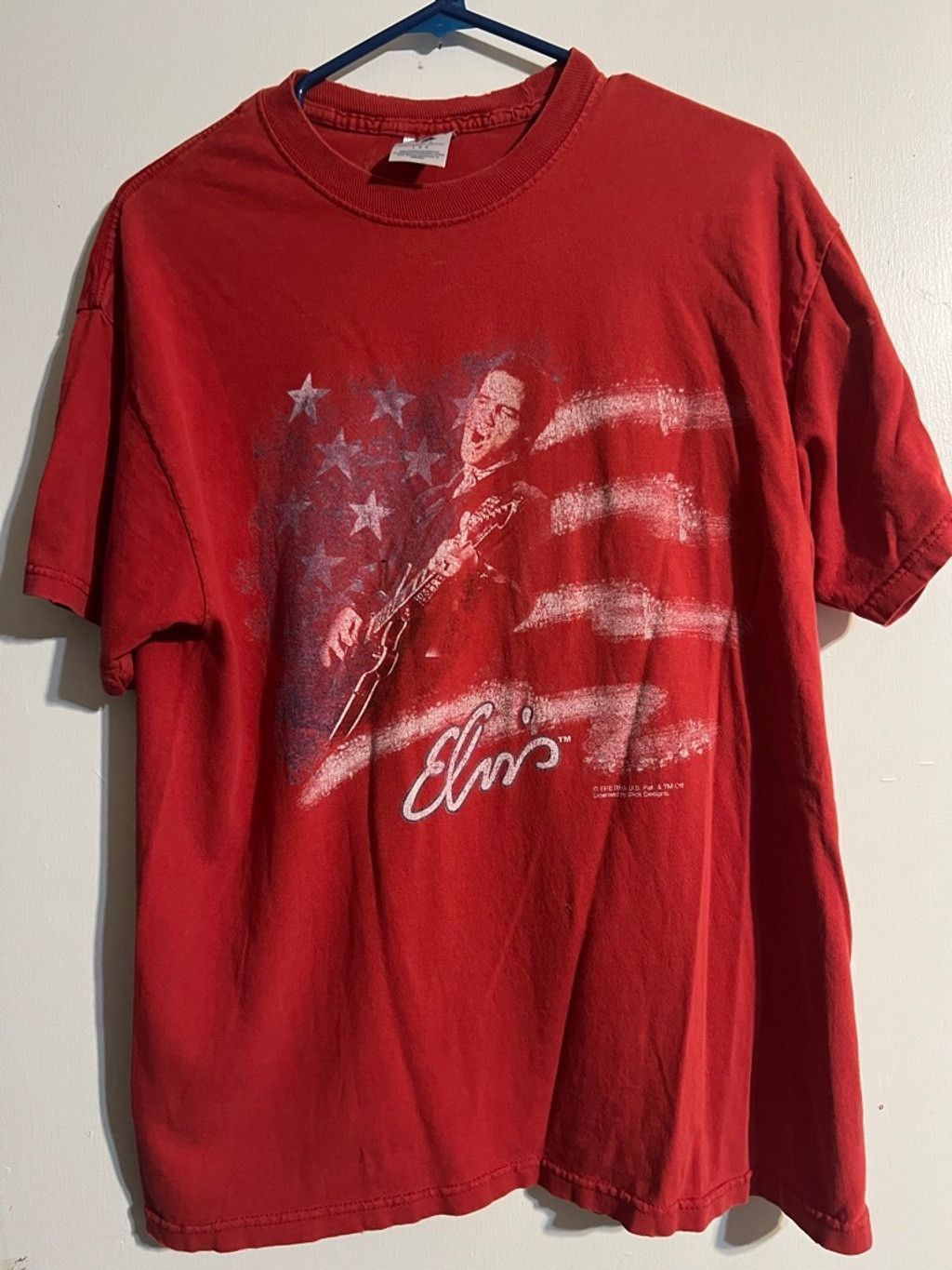 Jerzees Men's Jerzees Elvis Presley Short Sleeve Tee L Red White Size US L / EU 52-54 / 3 - 1 Thumbnail