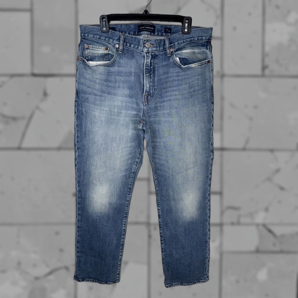 Lucky Brand Lucky Brand Jeans Mens 33x30 Blue Fade 363 Straight Naturally Distressed Size US 33 - 1 Thumbnail