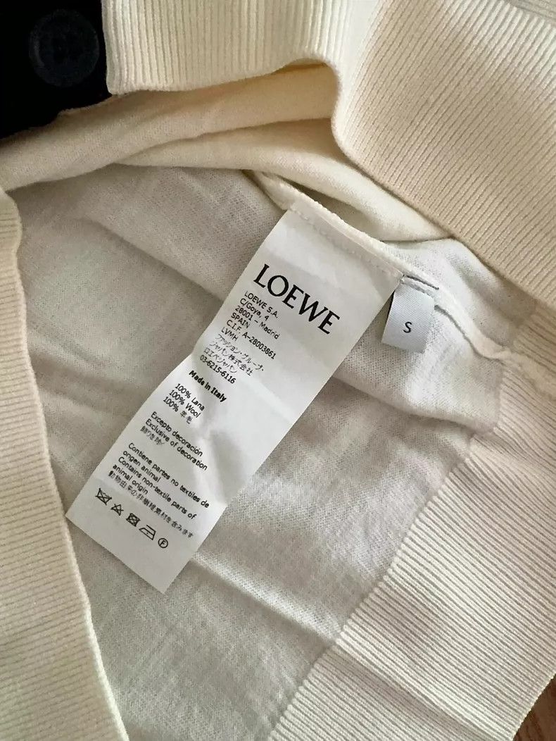 Loewe loewe White knitted cardigan 2505-Nextarrow Size US S / EU 44-46 / 1 - 4 Thumbnail