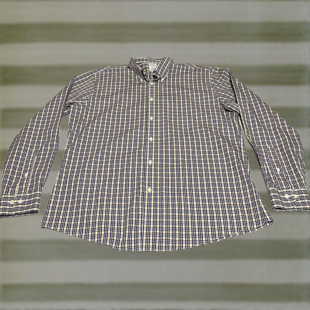 Brooks Brothers Brooks Brothers 1818 Regent Long Sleeve Supima Cotton Button Shirt Mens L Size US L / EU 52-54 / 3 - 1 Thumbnail