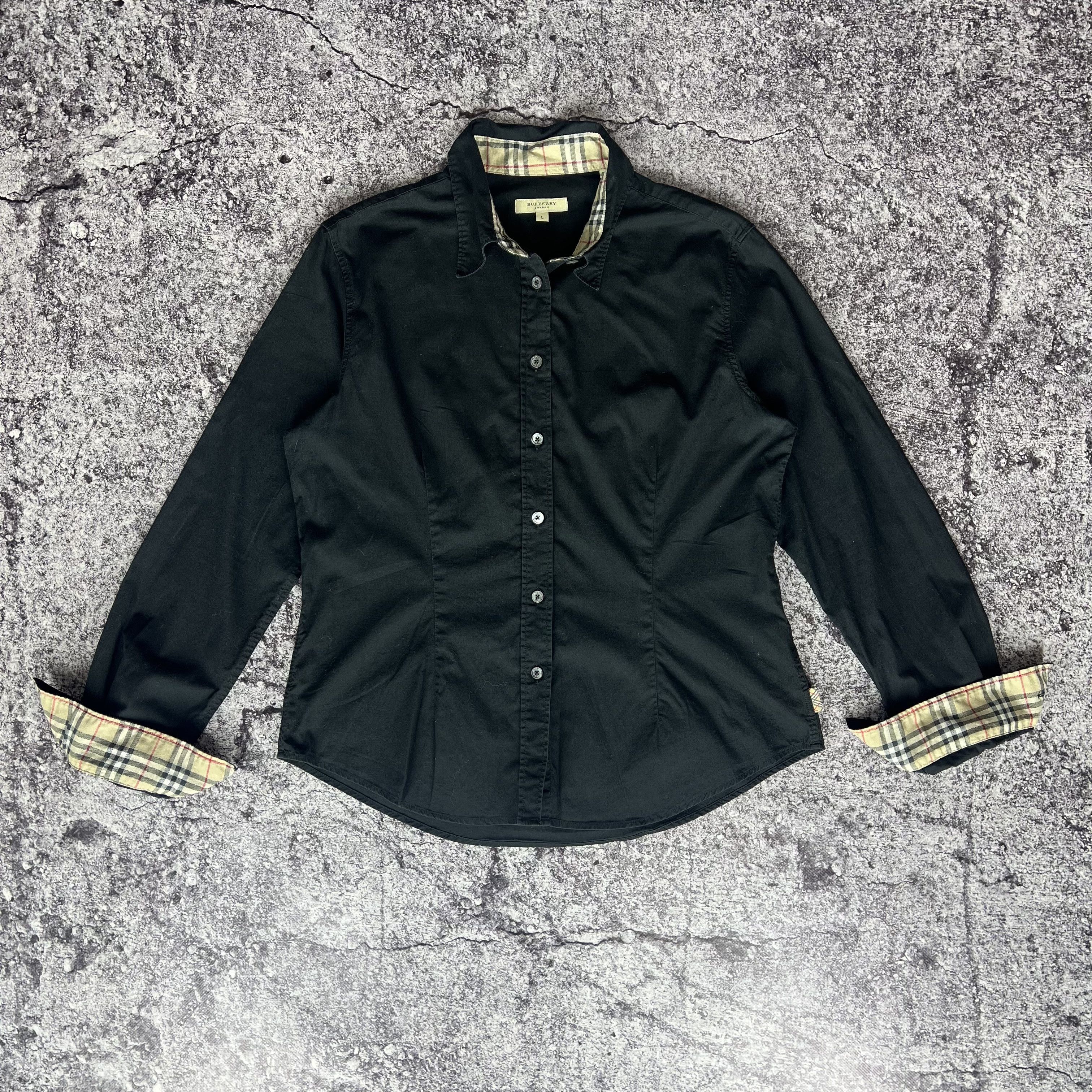 Burberry London Shirt Long Sleeve Nova Check Size L