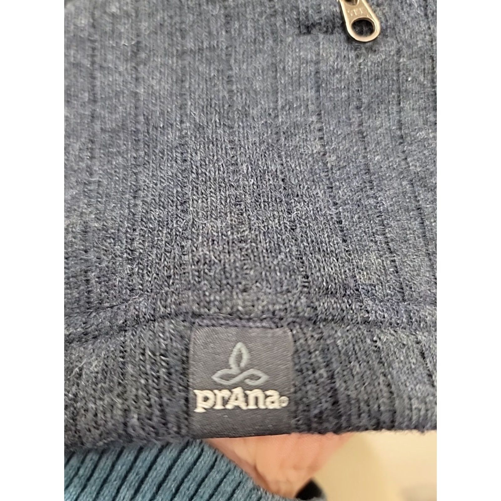 Prana prAna Full Zip Sweater Mens M Blue Wool Polyester Nylon Striped Retro Pattern Menswear 90s? Size US M / EU 48-50 / 2 - 3 Thumbnail