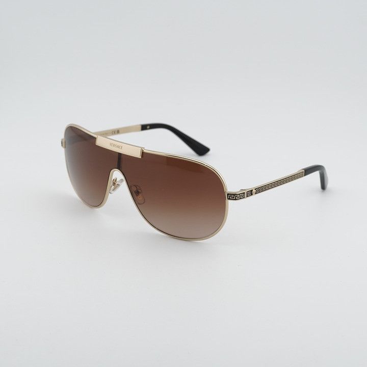Versace Versace VE2293 1252/13 Square Sunglasses - Gold Frame, Brown Size ONE SIZE - 1 Thumbnail