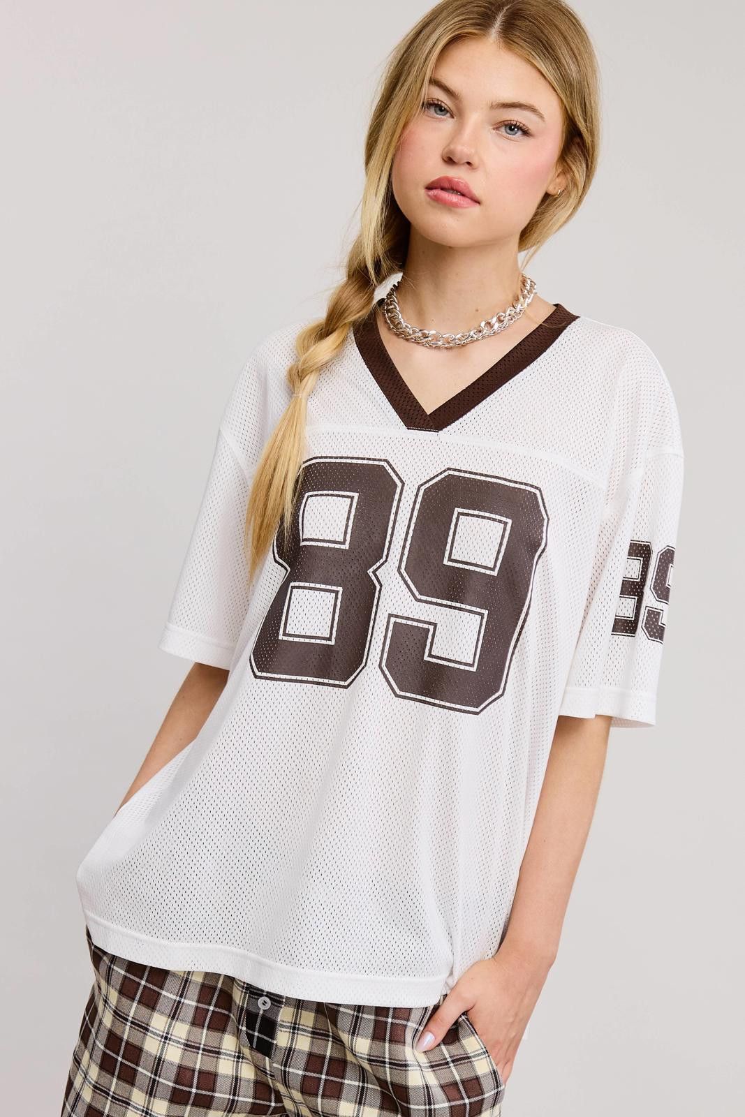 Other V Neck Sporty Jersey Shirt Top With Printed Number 89 Size S / US 4 / IT 40 - 11 Thumbnail