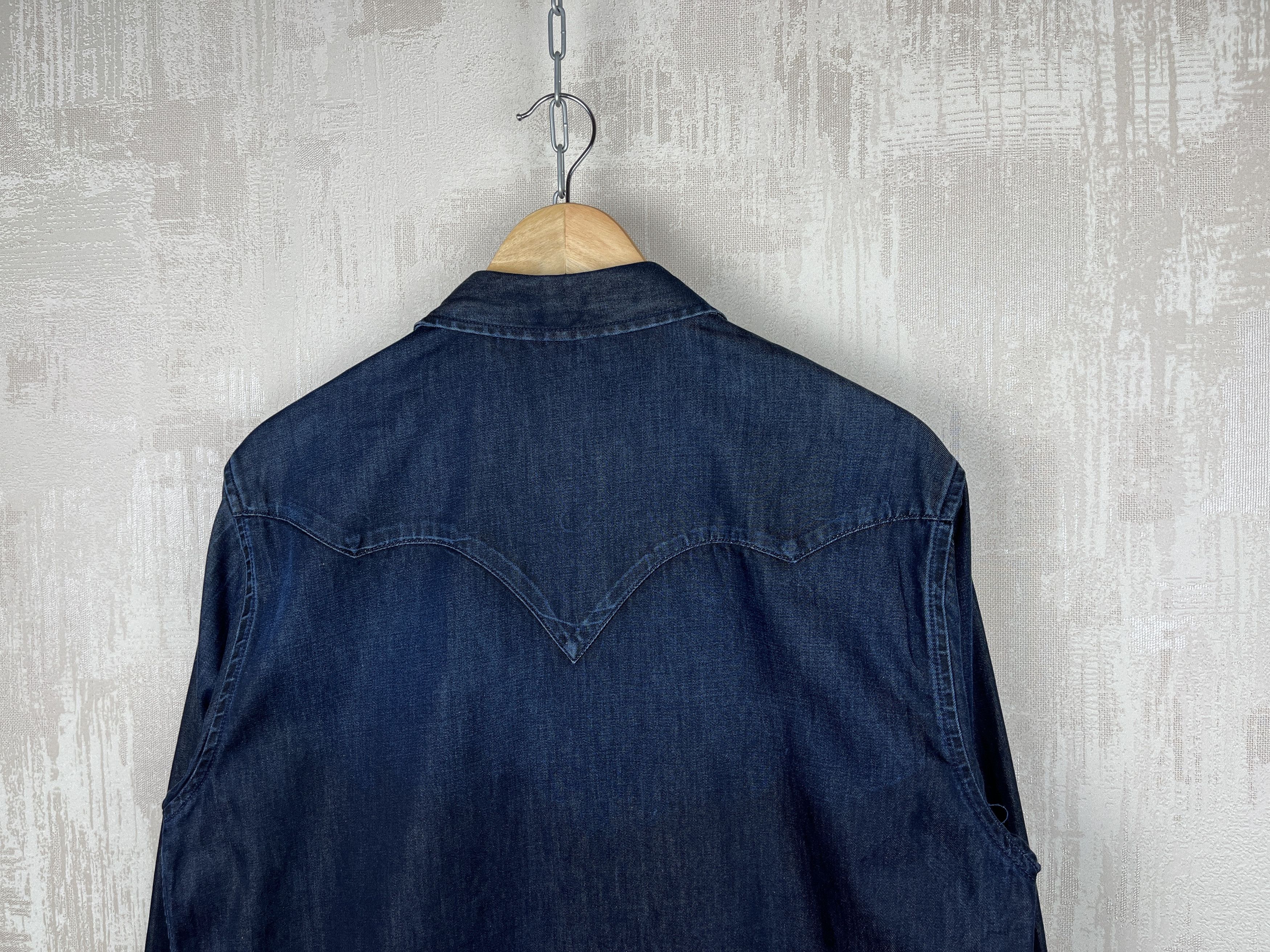 Diesel Black Gold Diesel Black Gold Western Snap Button L/S Jeans Shirt Size US L / EU 52-54 / 3 - 21 Thumbnail