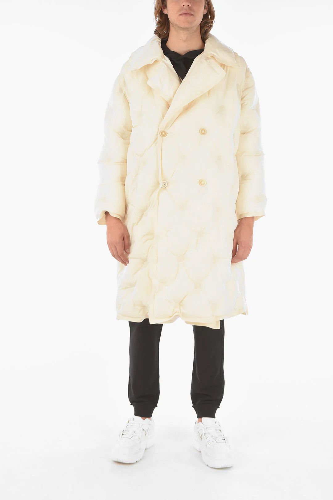 Maison Margiela og1mm0326 Maxi Double-Breasted Puffer Jacket in White Size US XS / EU 42 / 0 - 4 Thumbnail