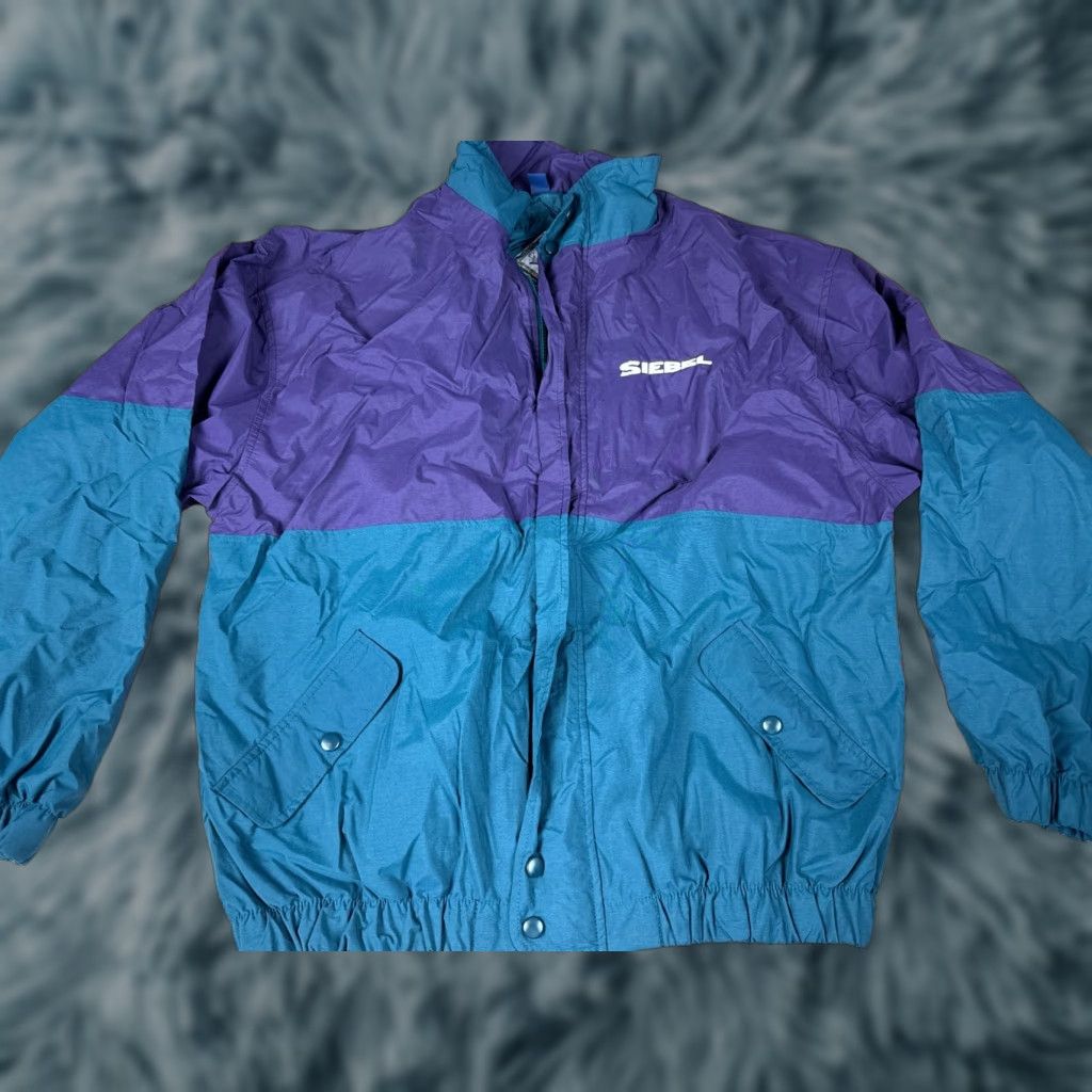 Vintage VINTAGE Gear For Sports Bomber Jacket Mens XL Nylon Green Purple Siebel Sustainability Size US XL / EU 56 / 4 - 1 Thumbnail